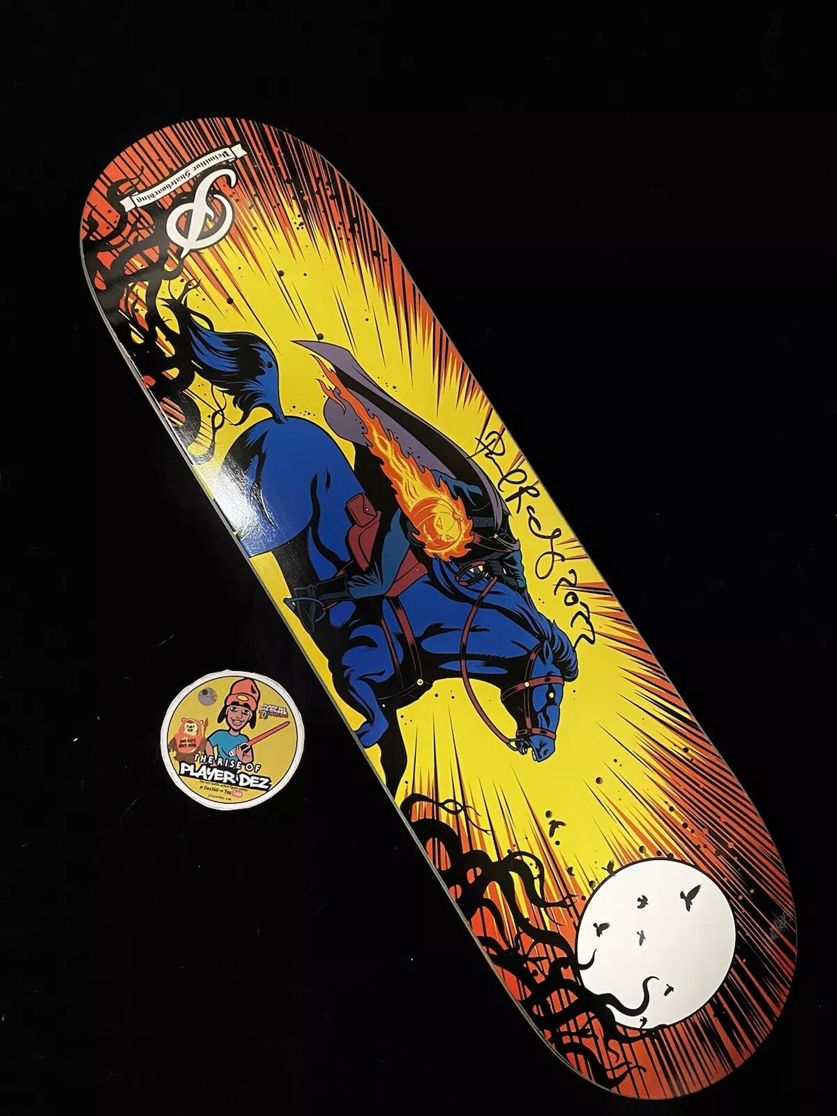 Paul Rodriguez Signed GITD Primitive Horseman Autographed Skateboard Deck