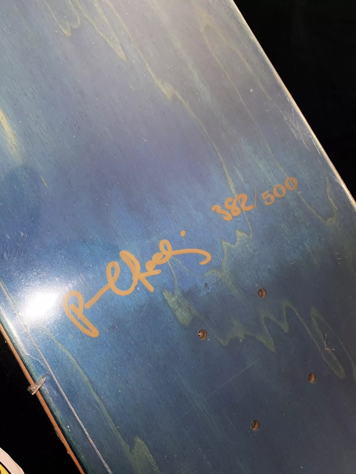 Paul Rodriguez Signed Gold Foil Bar Primitive Autographed Skateboard Deck