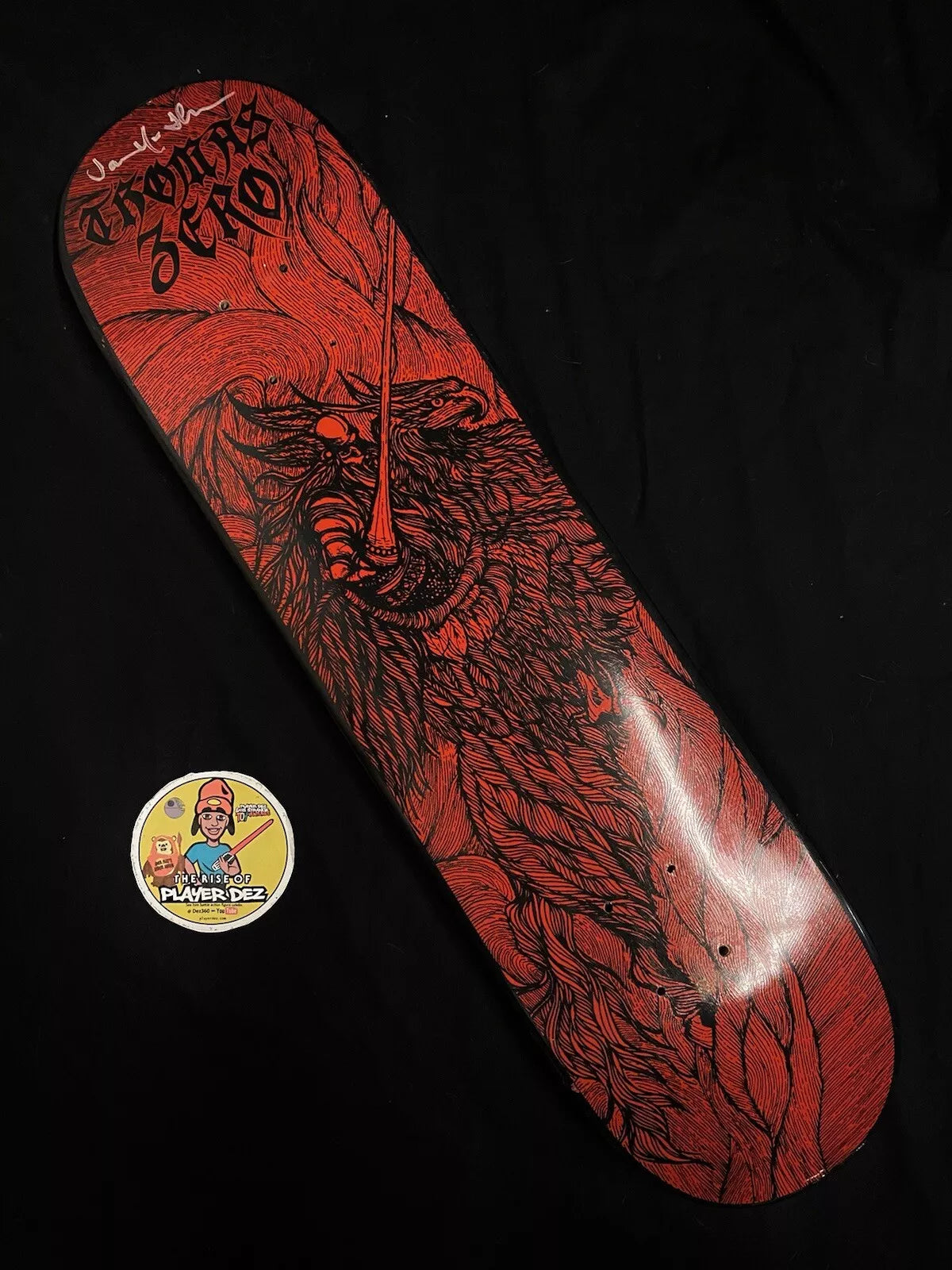 Jamie Thomas Signed Kill Red Black Cross Zero Autographed Skateboard Deck