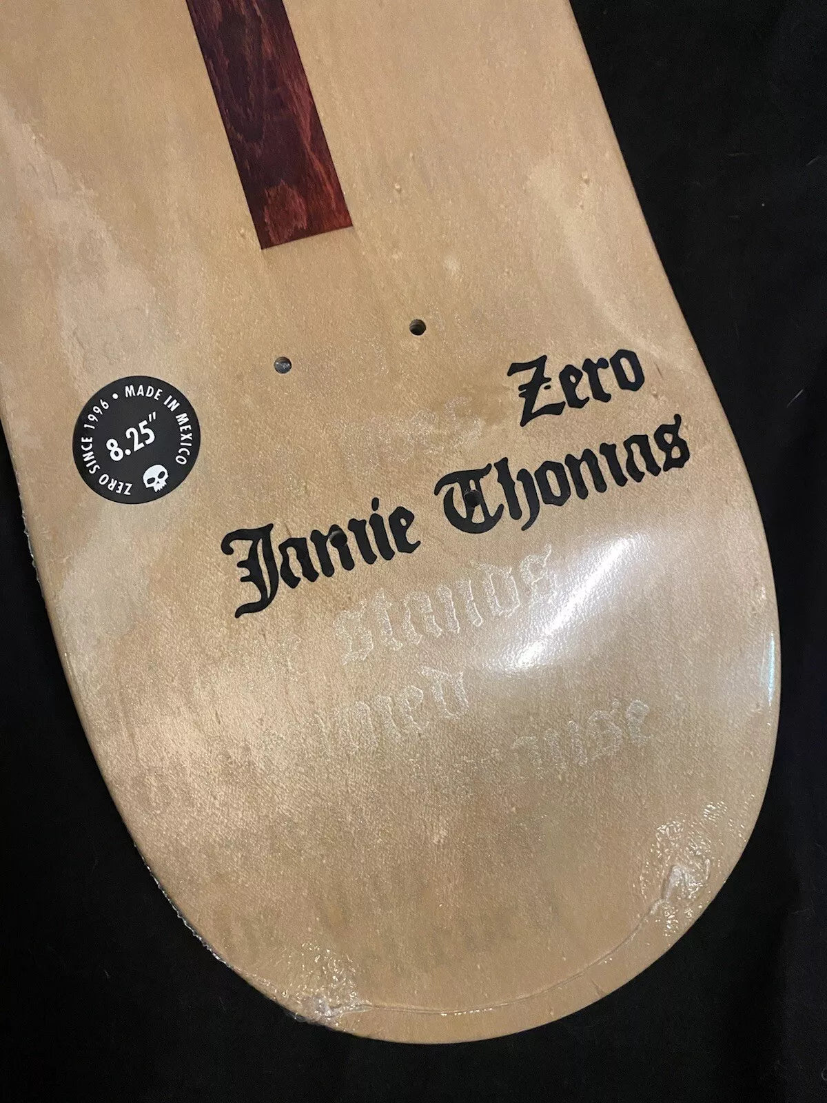 Jamie Thomas Signed DIE CUT Natural Wood Cross Zero Autographed Skateboard Deck