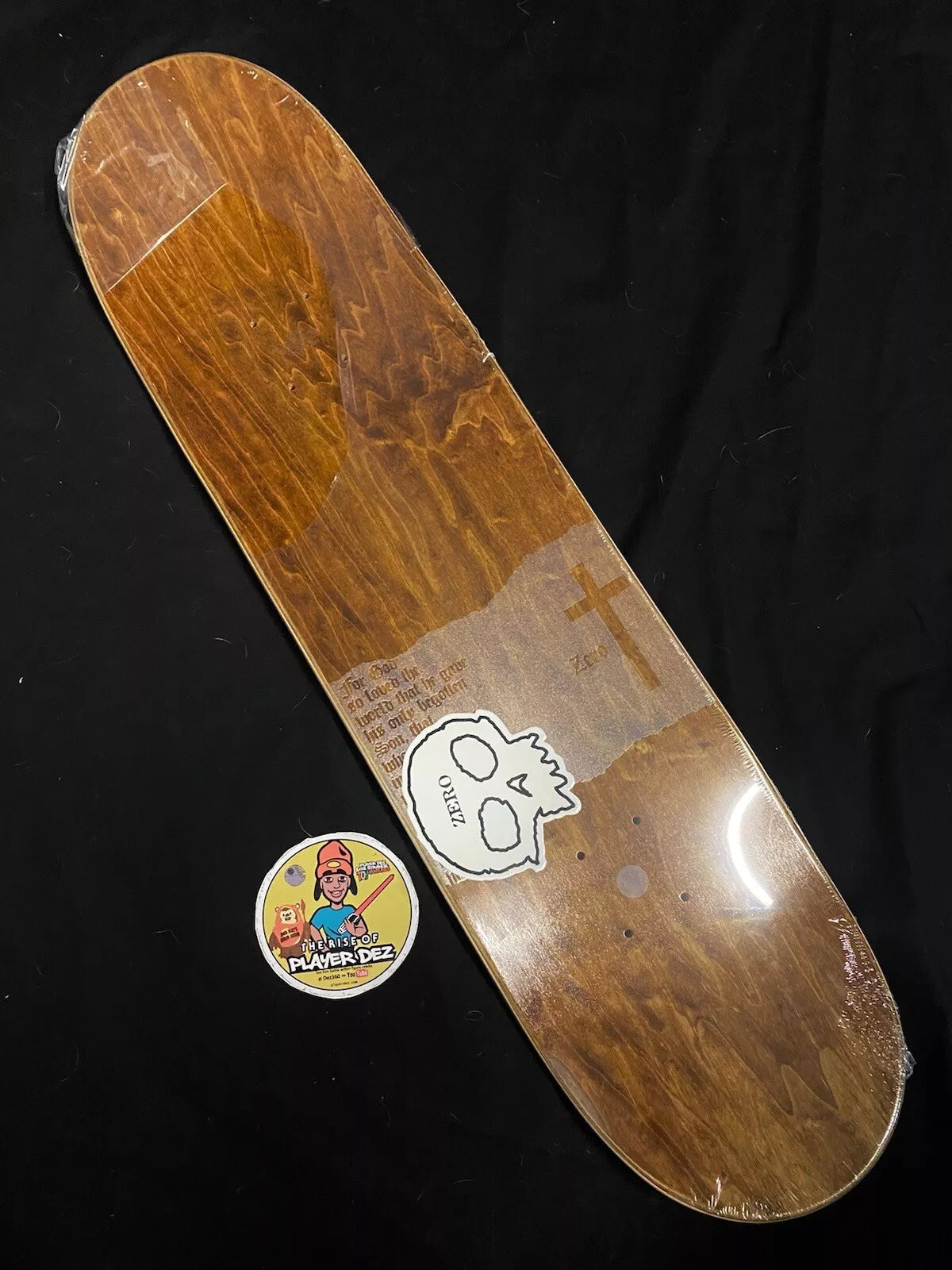 Jamie Thomas Signed DIE CUT Red Black Cross Autographed Zero Skateboard Deck