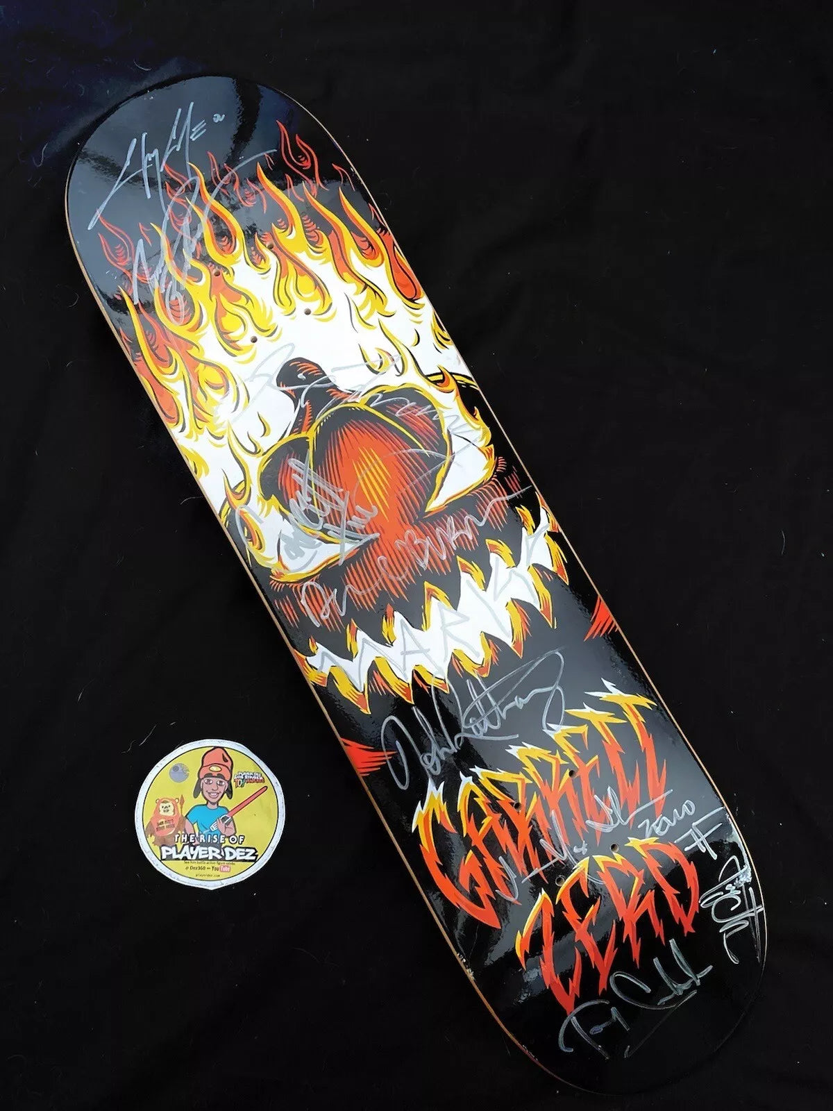 Chris Cole Jamie Thomas Signed Halloween Hill Zero 2007 Autographed Skateboard Deck 10 Signatures