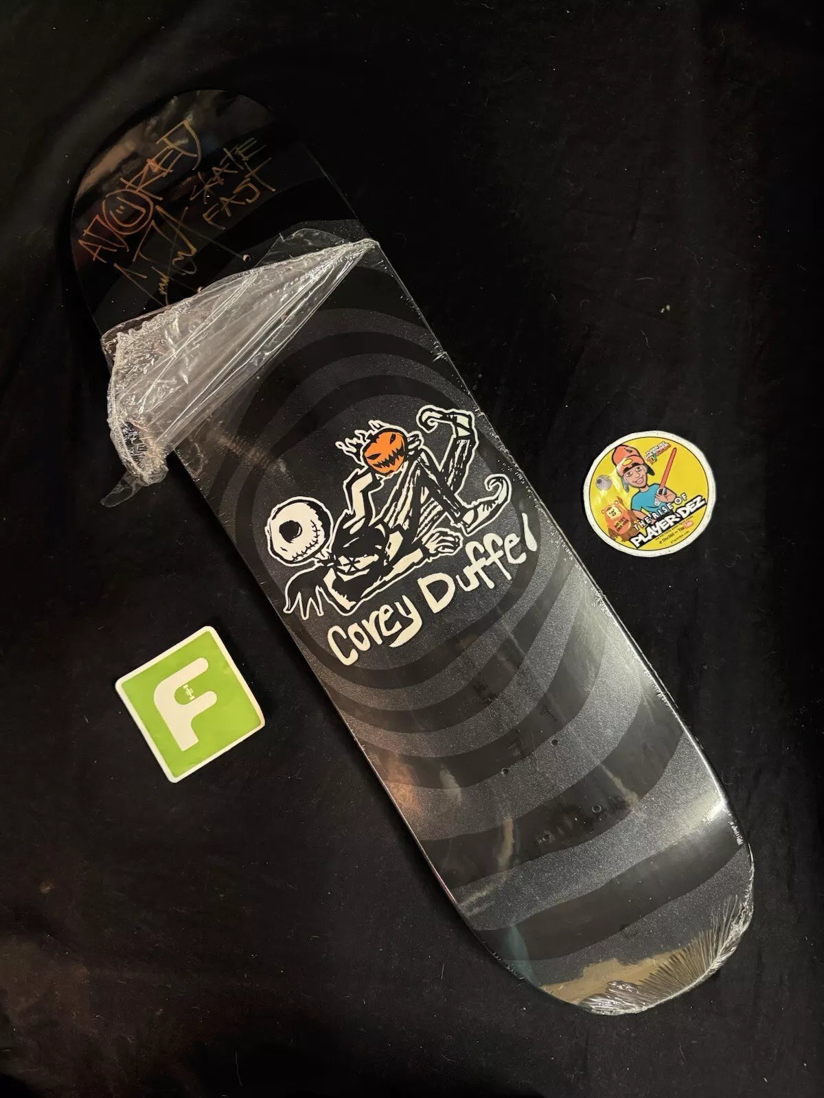 Corey Duffel Signed Jack Skellington Adored Autographed Skateboard Deck