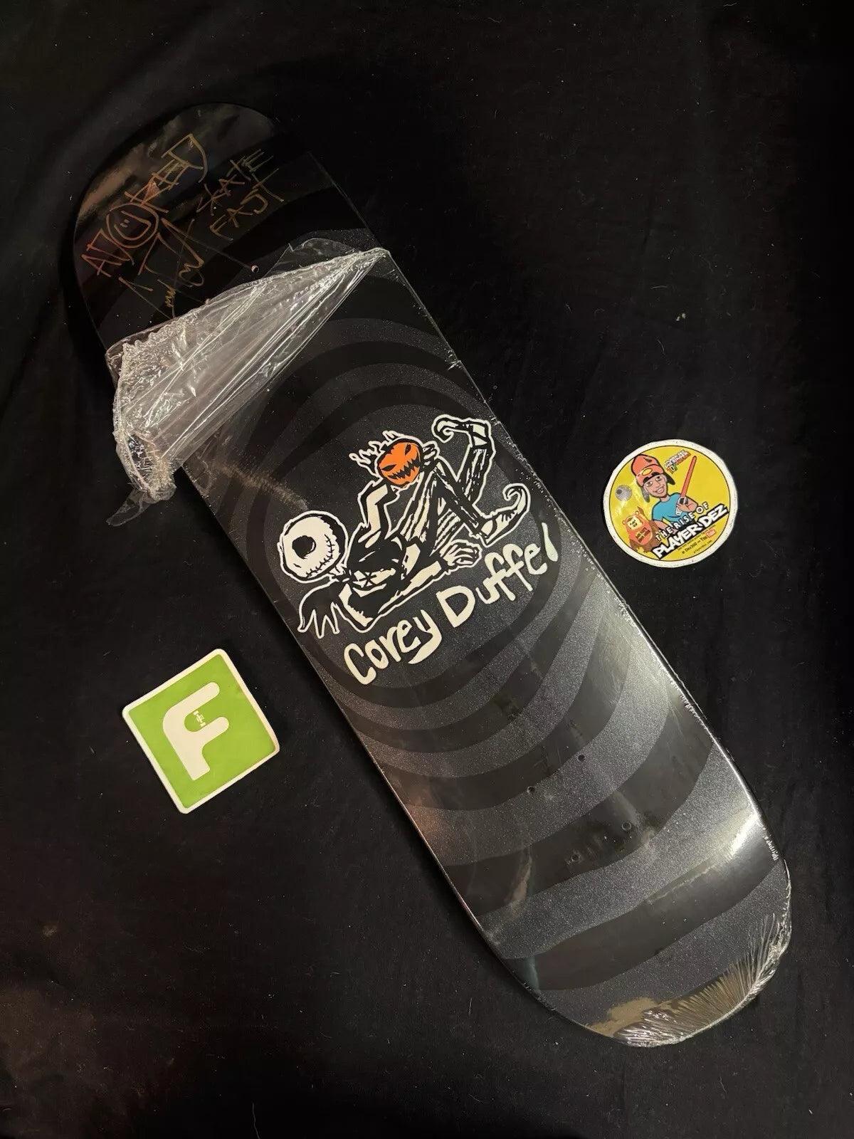Corey Duffel Signed Jack Skellington Adored Autographed Skateboard Deck