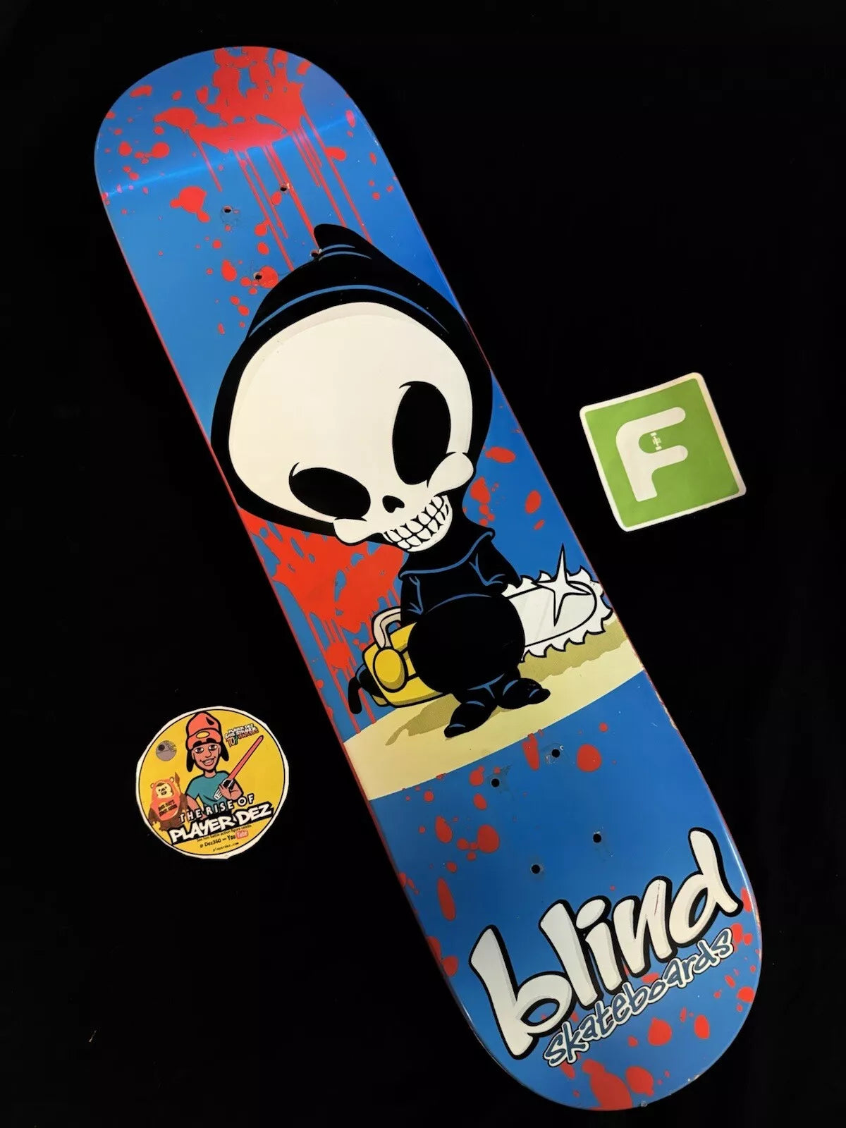 Blind Reaper Hang Bloody Chainsaw Noose Skateboard Deck Vintage
