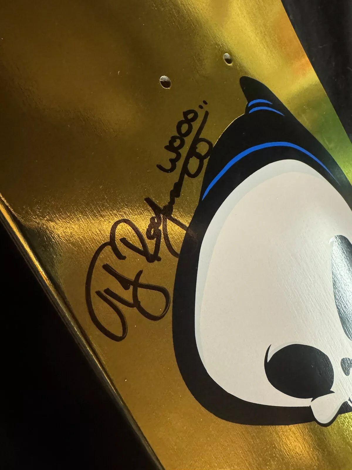 TJ Rogers Signed Gold Foil Blind Reaper Autographed Skateboard Deck