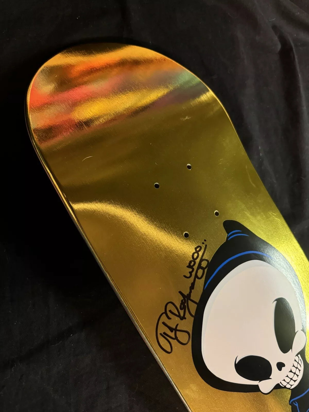 TJ Rogers Signed Gold Foil Blind Reaper Autographed Skateboard Deck