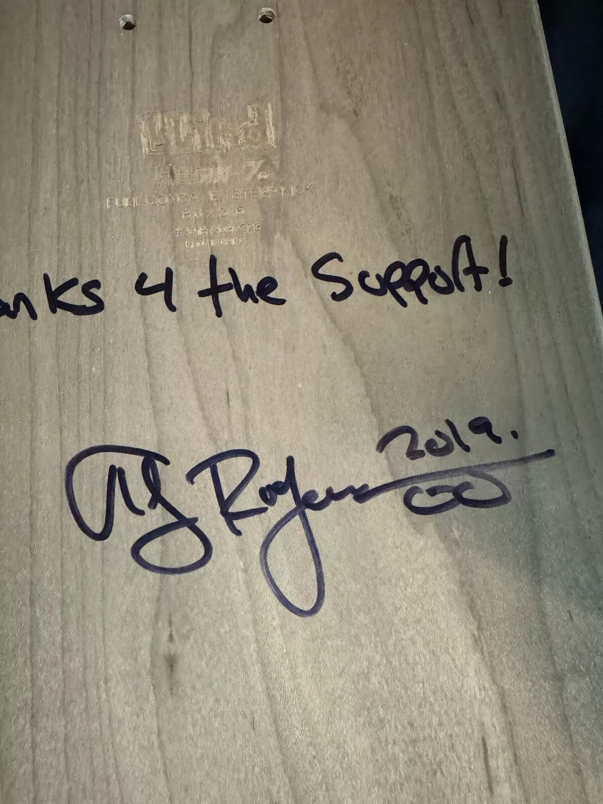 TJ Rogers Signed Gold Foil Blind Reaper Autographed Skateboard Deck
