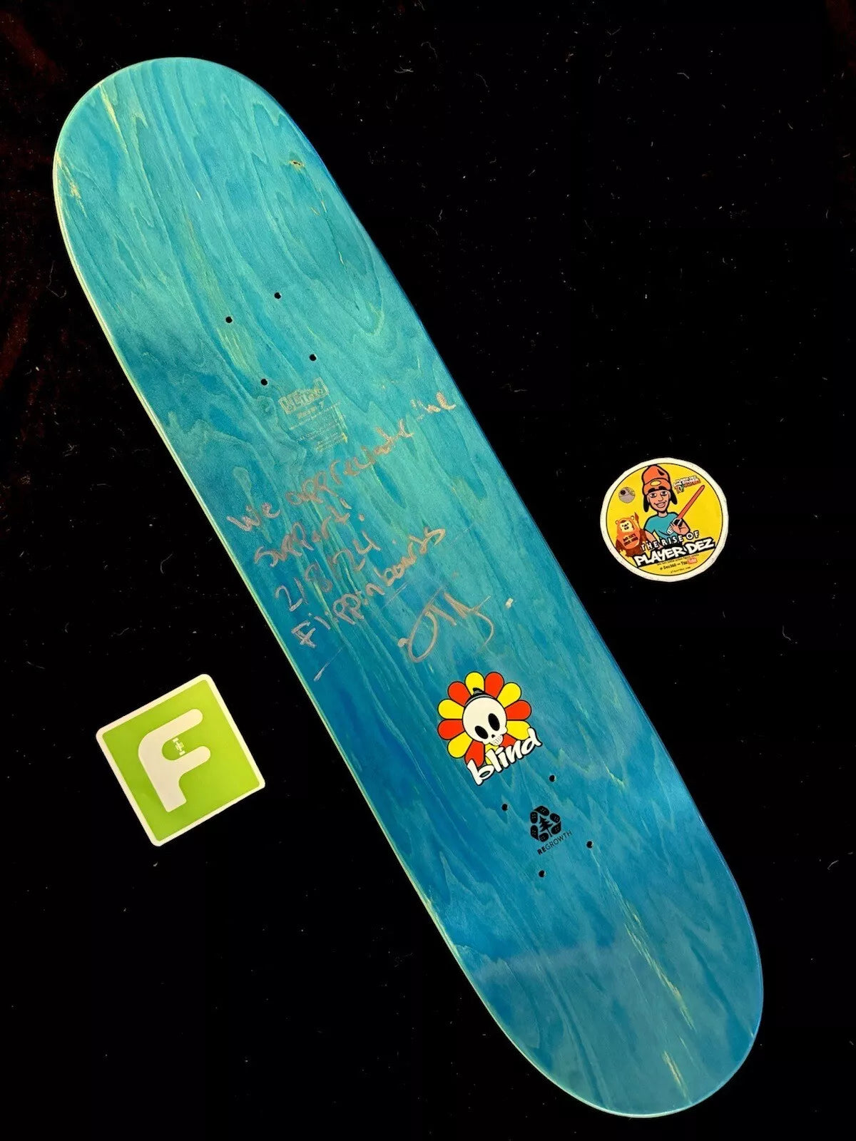 TJ Rogers Signed Blind Reaper Bloom Murakami Autographed Skateboard Deck