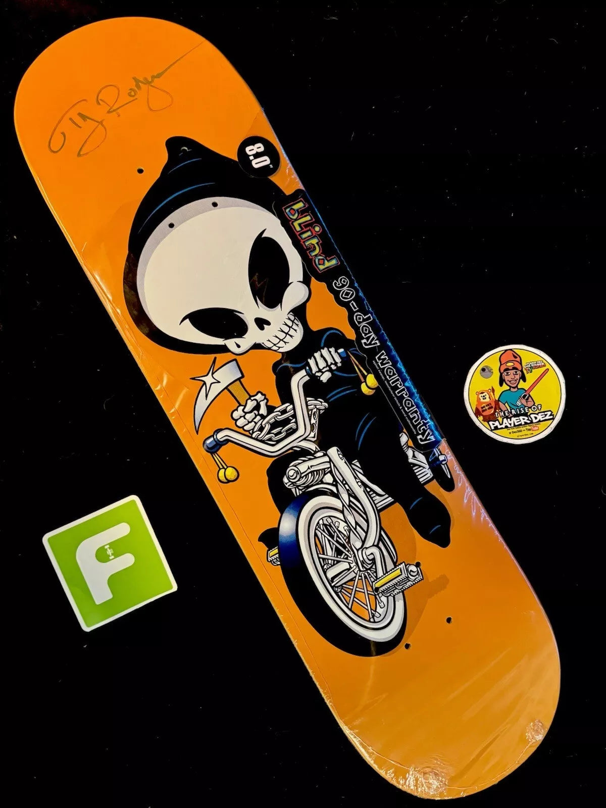 TJ Rogers Signed Blind Reaper Tricycle Autographed Skateboard Deck