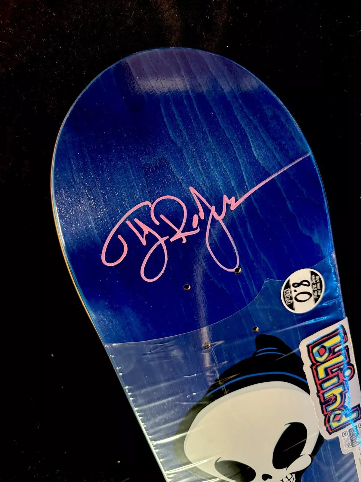 TJ Rogers Signed Blind Reaper Blue Pink Autographed Skateboard Deck
