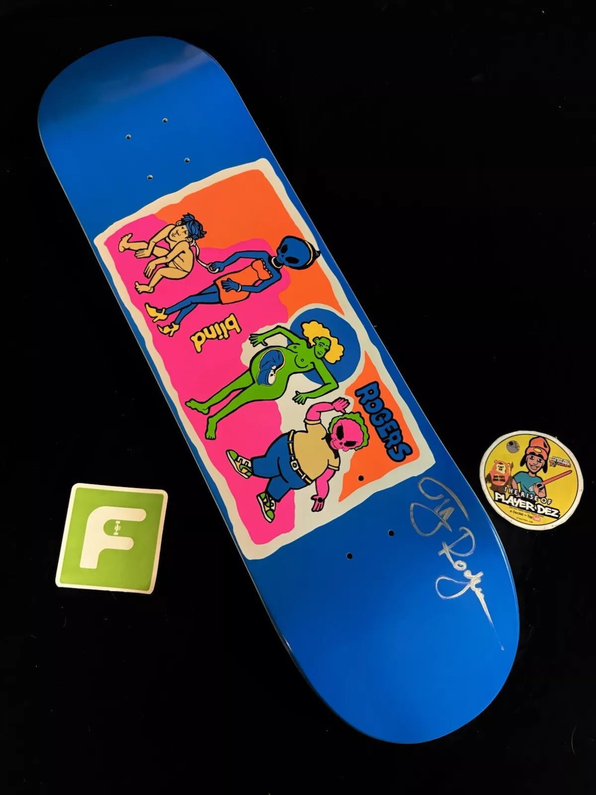TJ Rogers Signed Blind Reaper Mark Gonzales Autographed Skateboard Deck