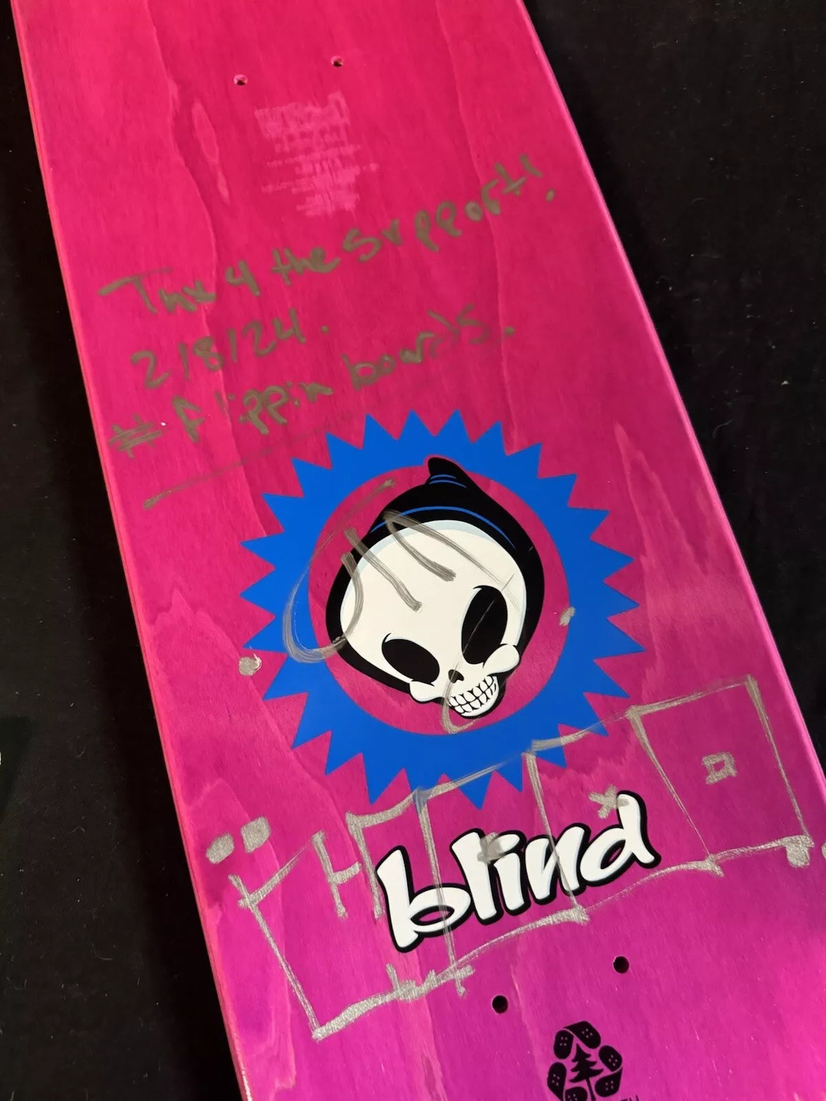 TJ Rogers Signed Blind Reaper Mark Gonzales Autographed Skateboard Deck