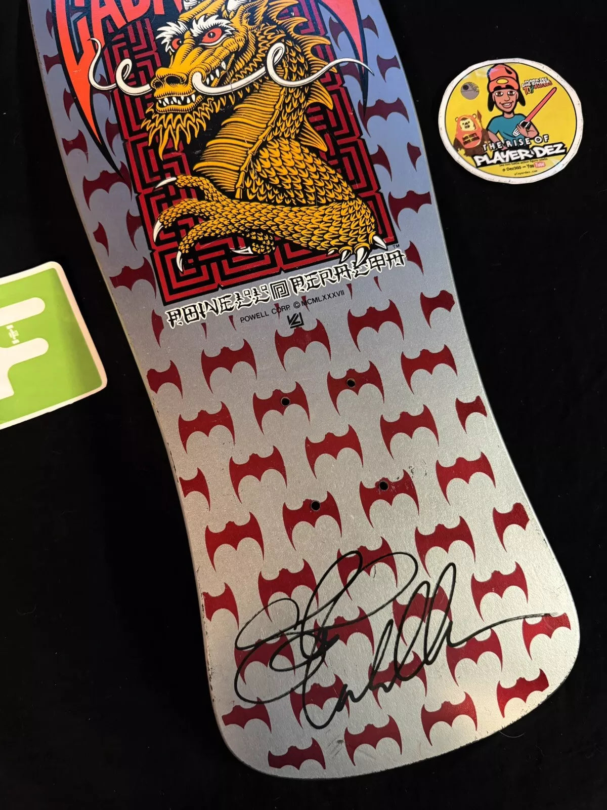 Vintage Steve Caballero Signed 1987 Autographed Skateboard Deck Powell Peralta Bonite XT