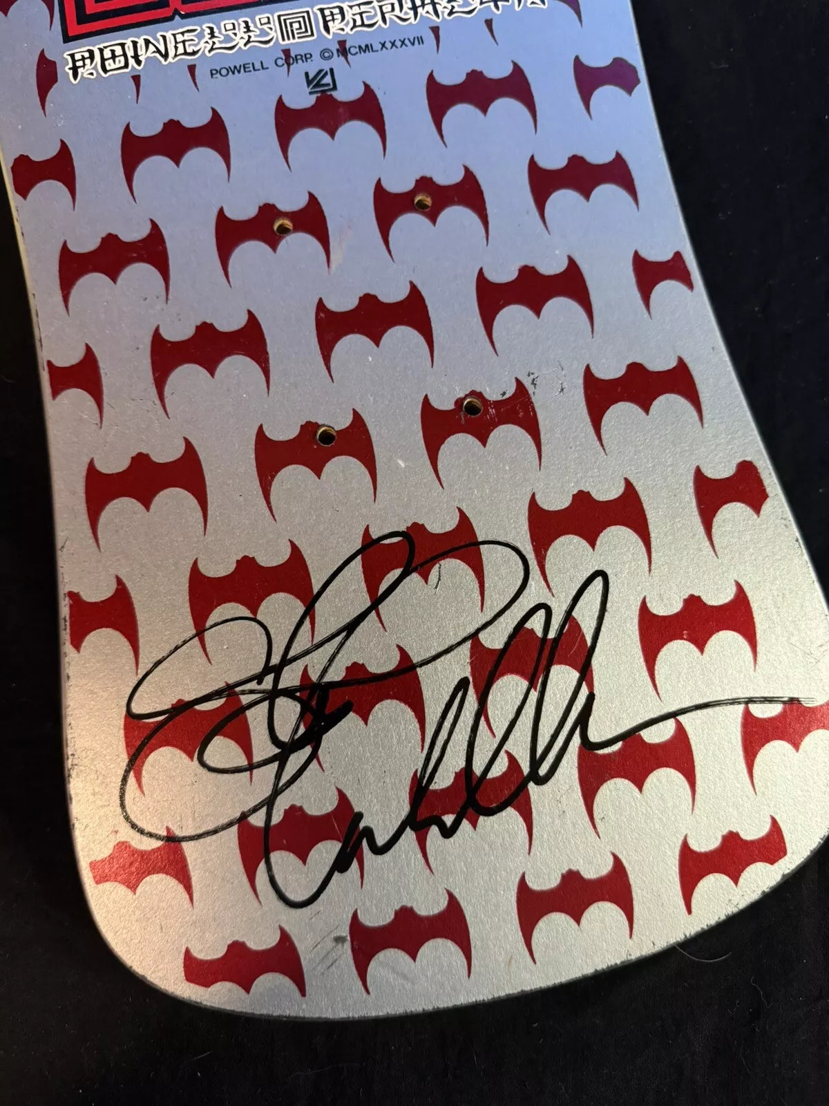 Vintage Steve Caballero Signed 1987 Autographed Skateboard Deck Powell Peralta Bonite XT