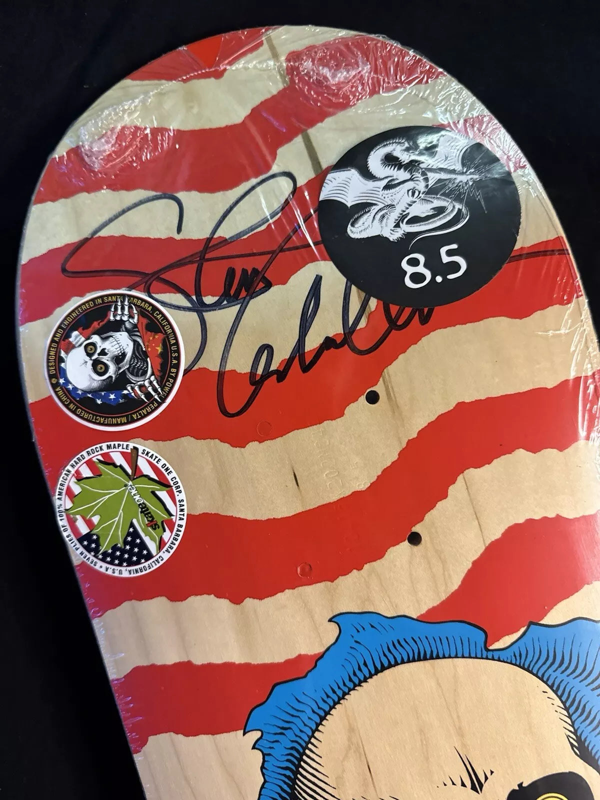 Steve Caballero Signed OG Ripper Red Powell Peralta Autographed Skateboard Deck