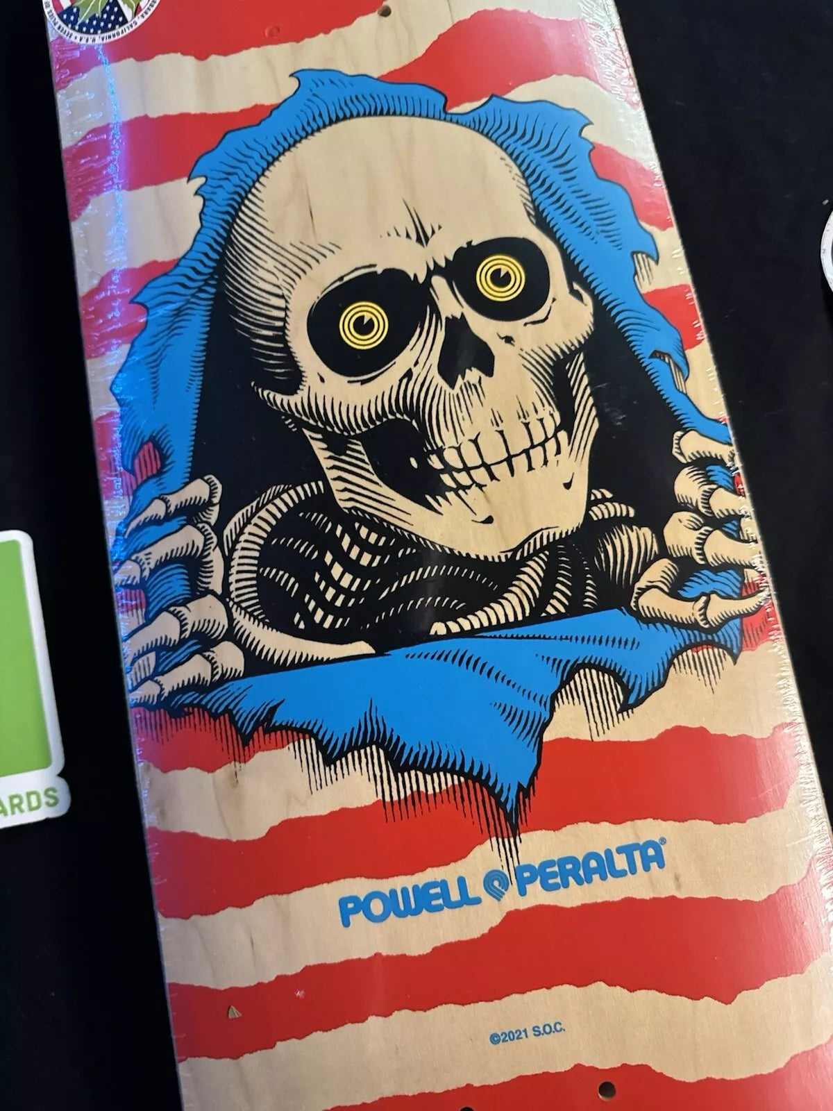 Steve Caballero Signed OG Ripper Red Powell Peralta Autographed Skateboard Deck