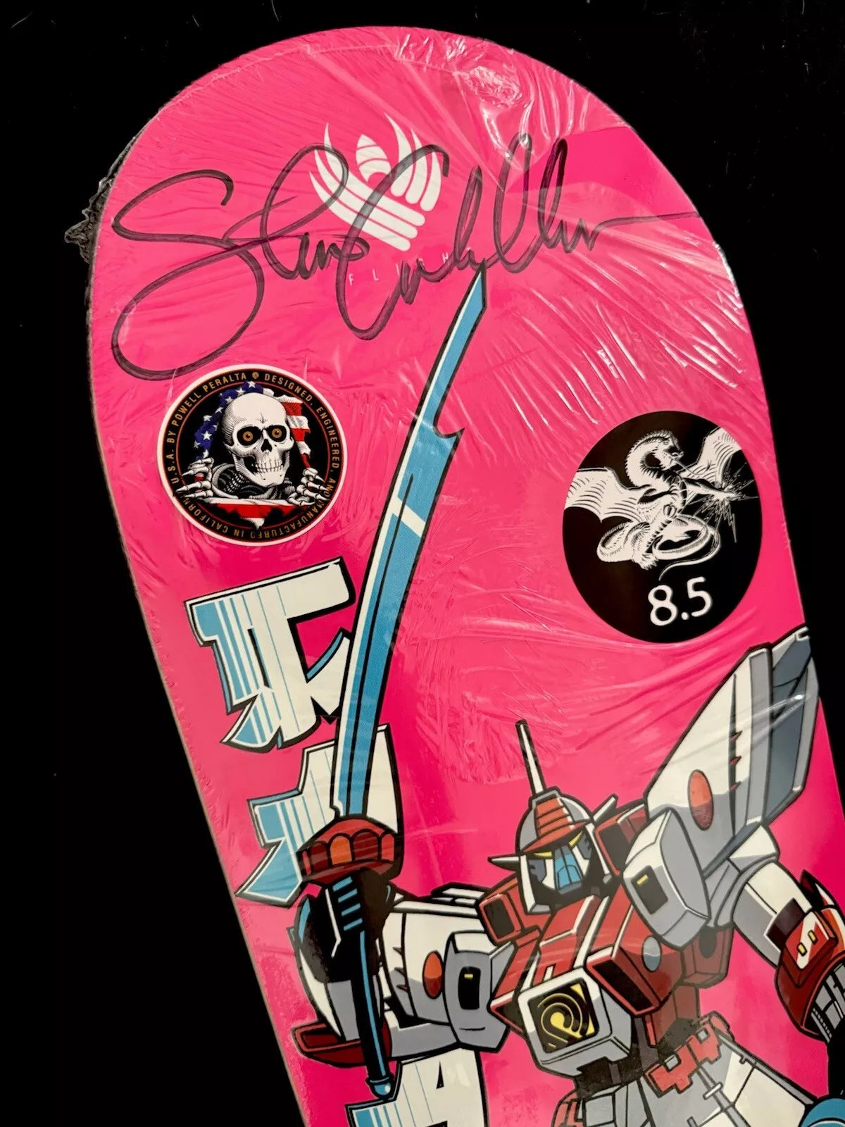 Steve Caballero Signed FLIGHT Gundam Powell Peralta Autographed Skateboard Deck Pink