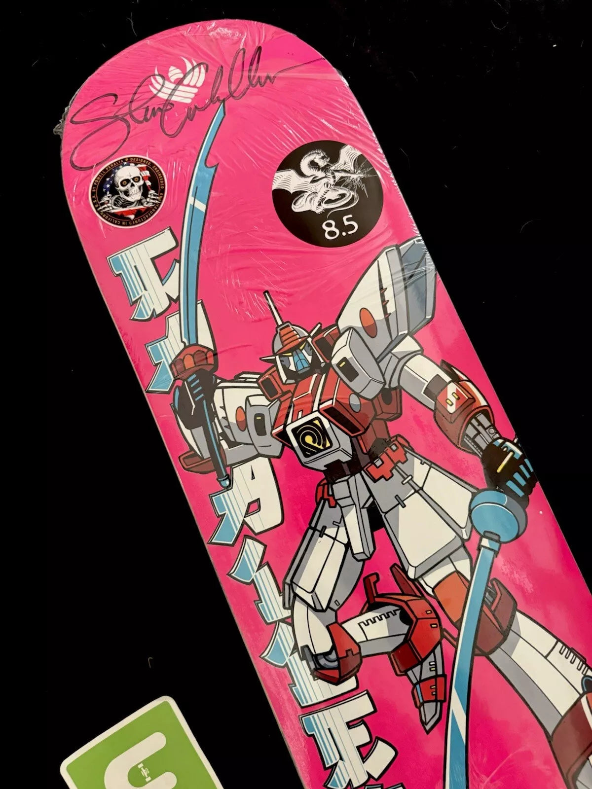 Steve Caballero Signed FLIGHT Gundam Powell Peralta Autographed Skateboard Deck Pink