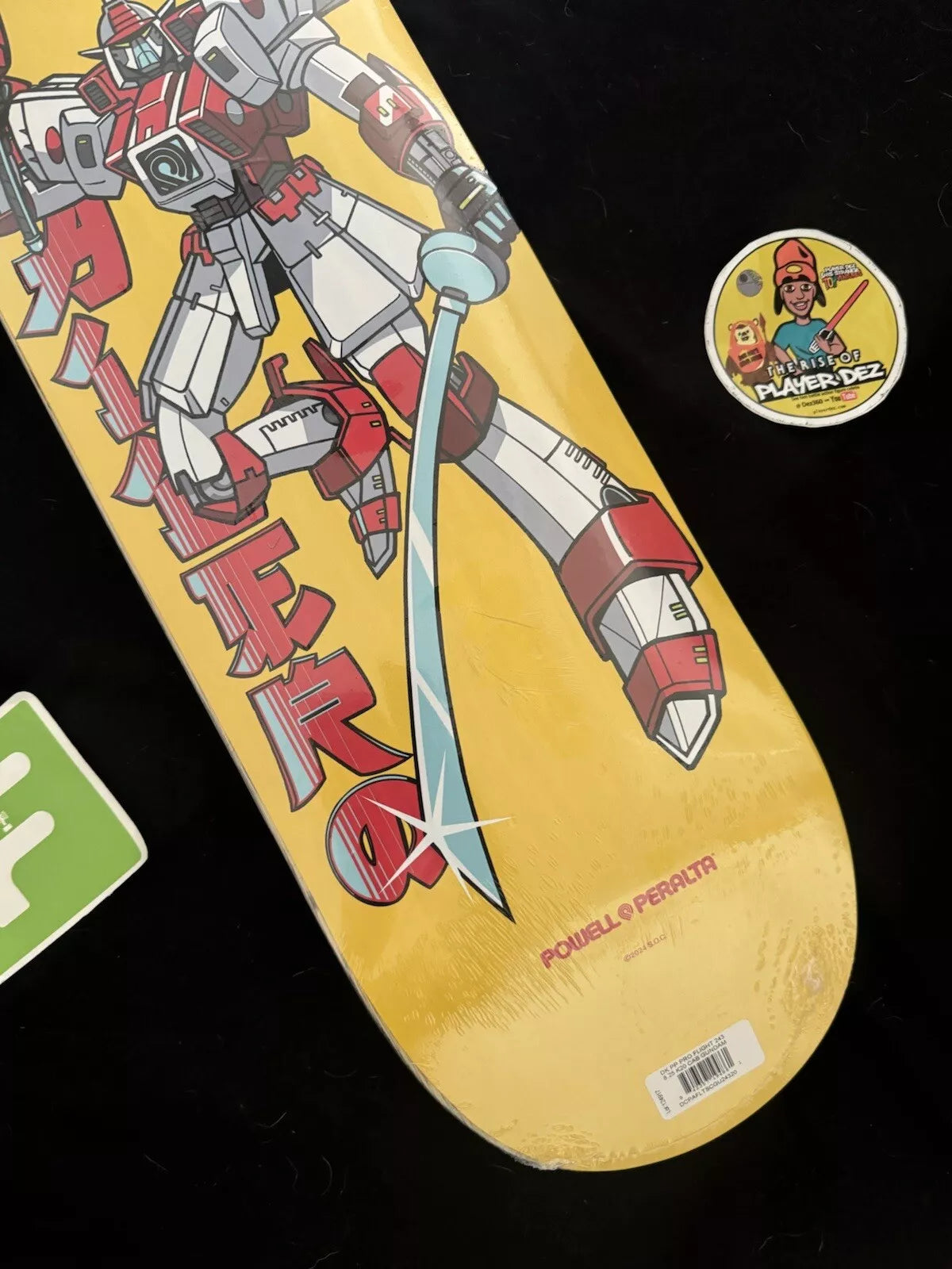 Steve Caballero Signed FLIGHT Gundam Powell Peralta Autographed Skateboard Deck Yellow