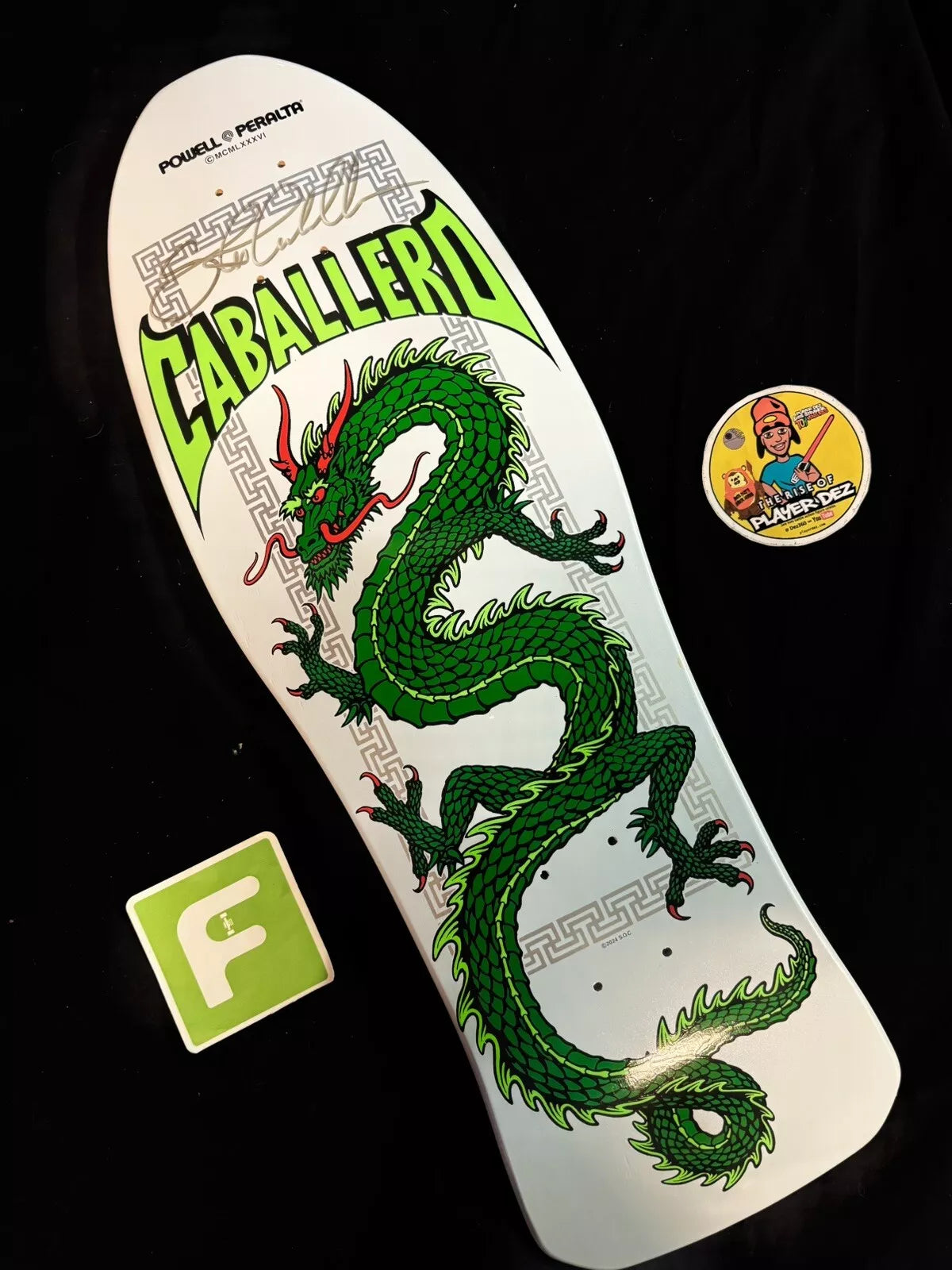 Steve Caballero Signed Pizzanista Powell Peralta Autographed Skateboard Deck