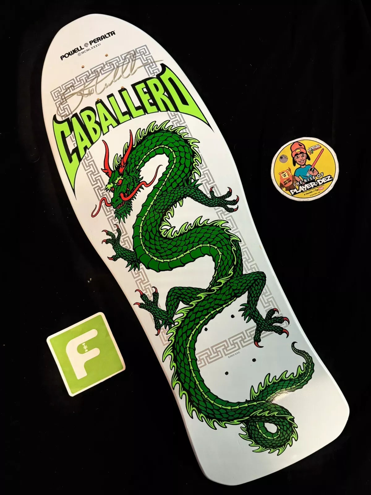 Steve Caballero Signed Pizzanista Powell Peralta Autographed Skateboard Deck