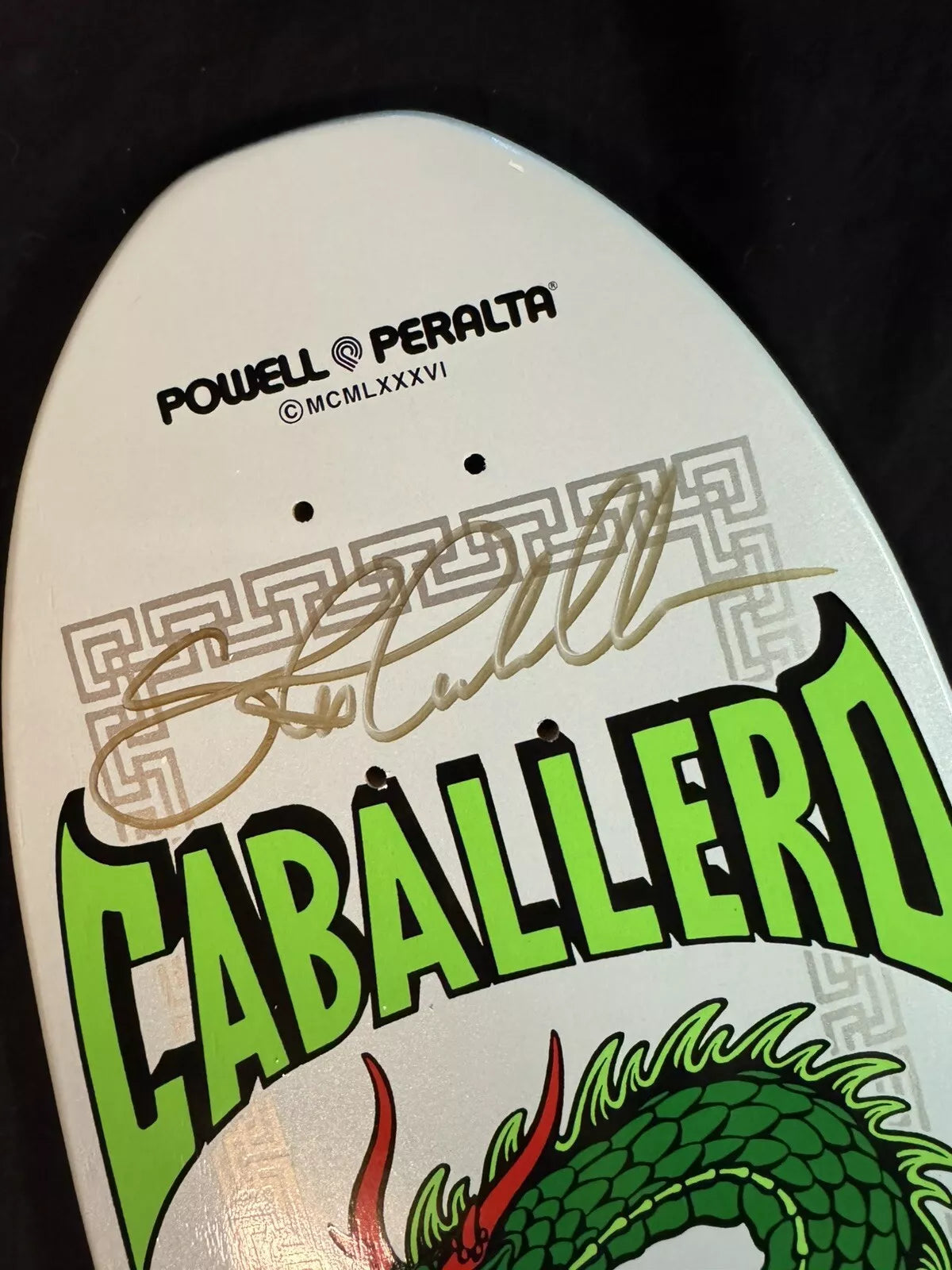 Steve Caballero Signed Pizzanista Powell Peralta Autographed Skateboard Deck