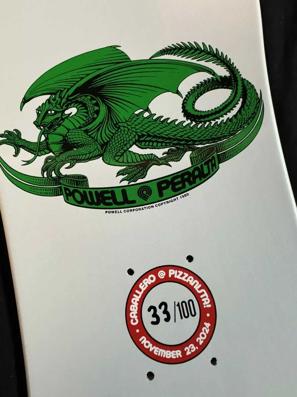 Steve Caballero Signed Pizzanista Powell Peralta Autographed Skateboard Deck
