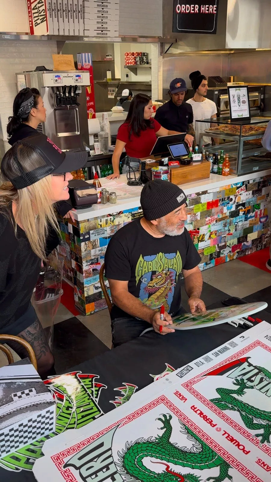Steve Caballero Signed Pizzanista Powell Peralta Autographed Skateboard Deck