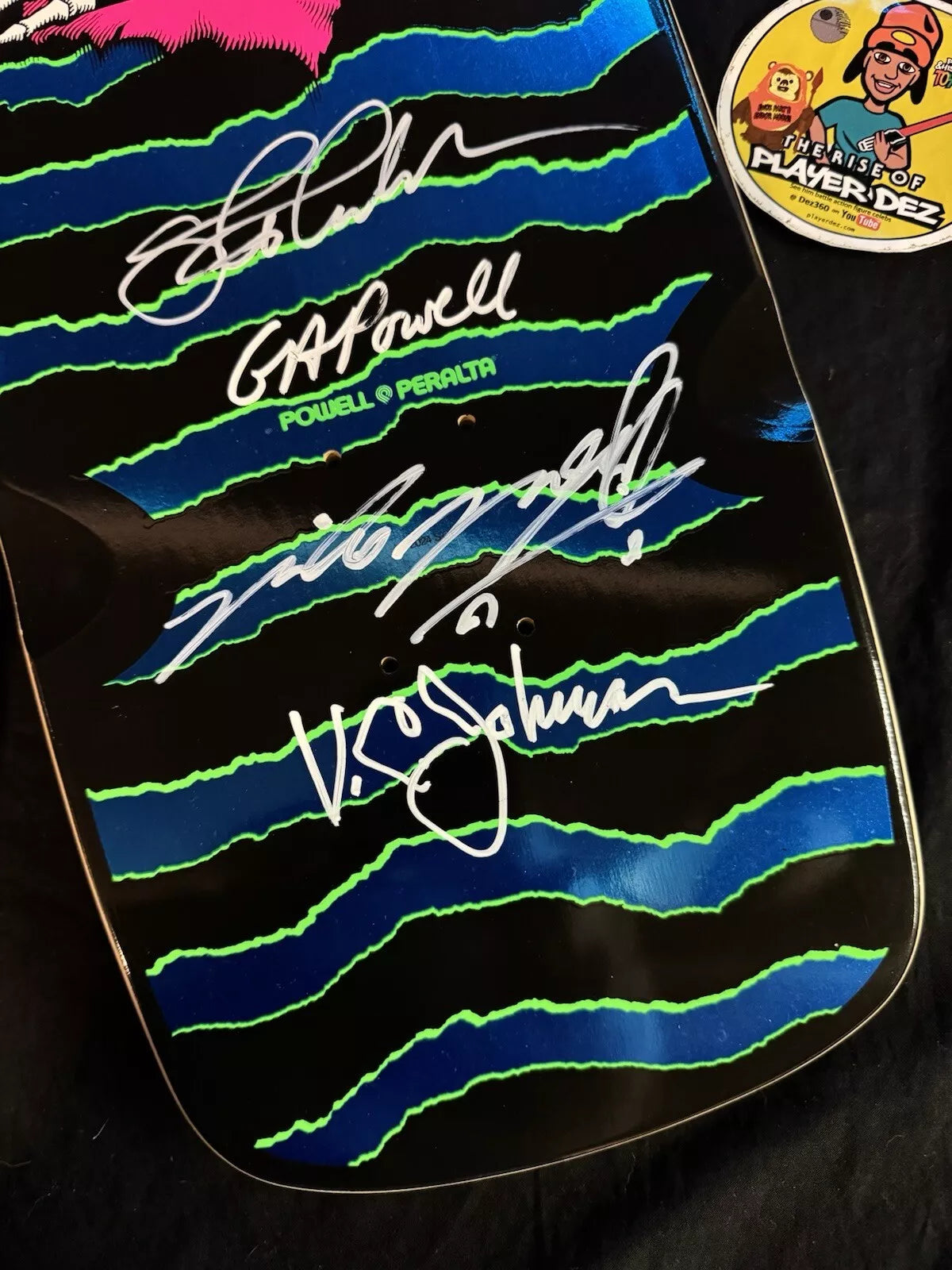 VC Johnson Signed Mike McGill Steve Caballero George Powell Ripper Autographed Skateboard Deck