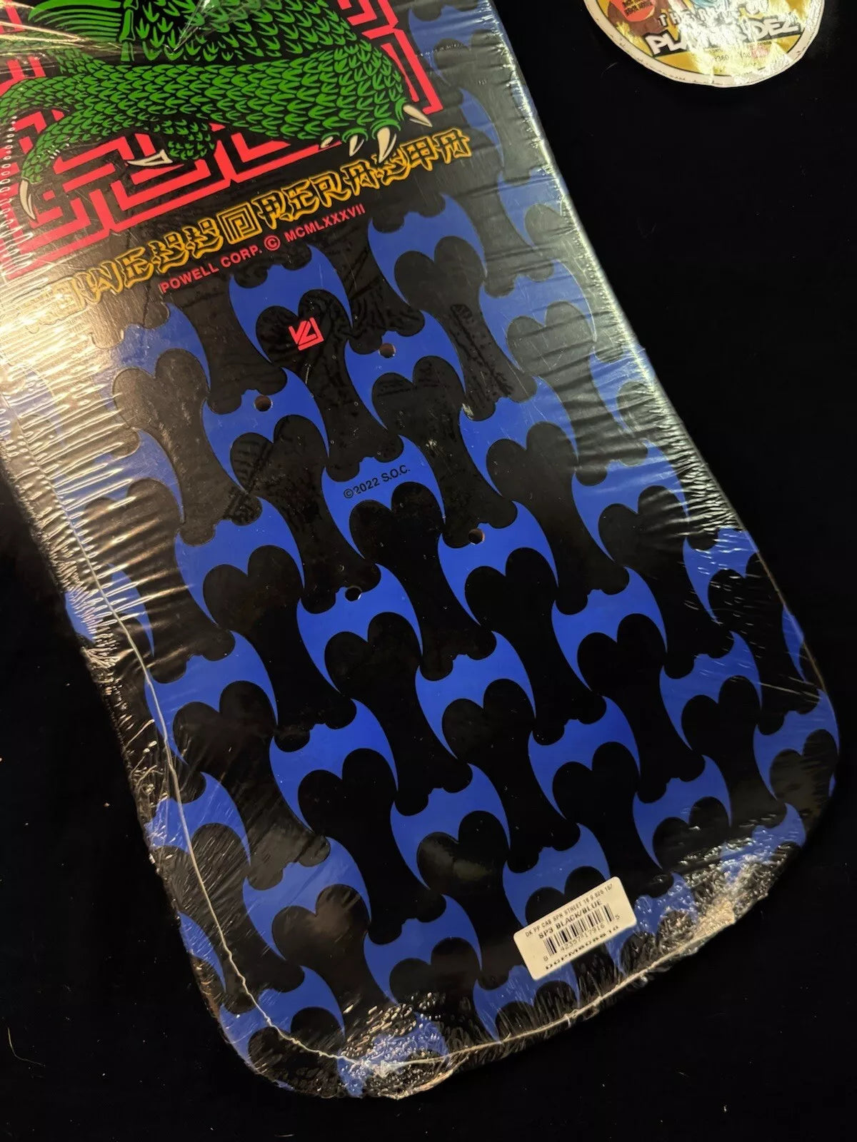 Steve Caballero Signed Blacklight Bats Powell Peralta Autographed Skateboard Deck
