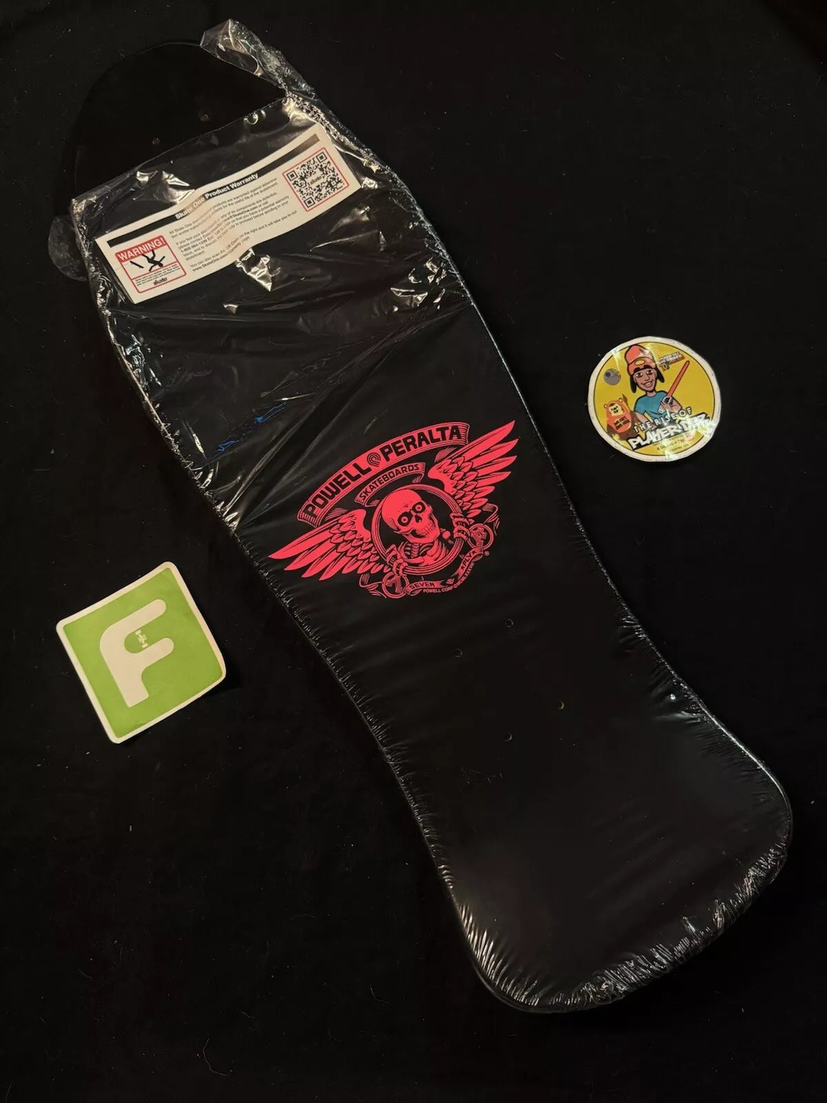 Steve Caballero Signed Blacklight Bats Powell Peralta Autographed Skateboard Deck