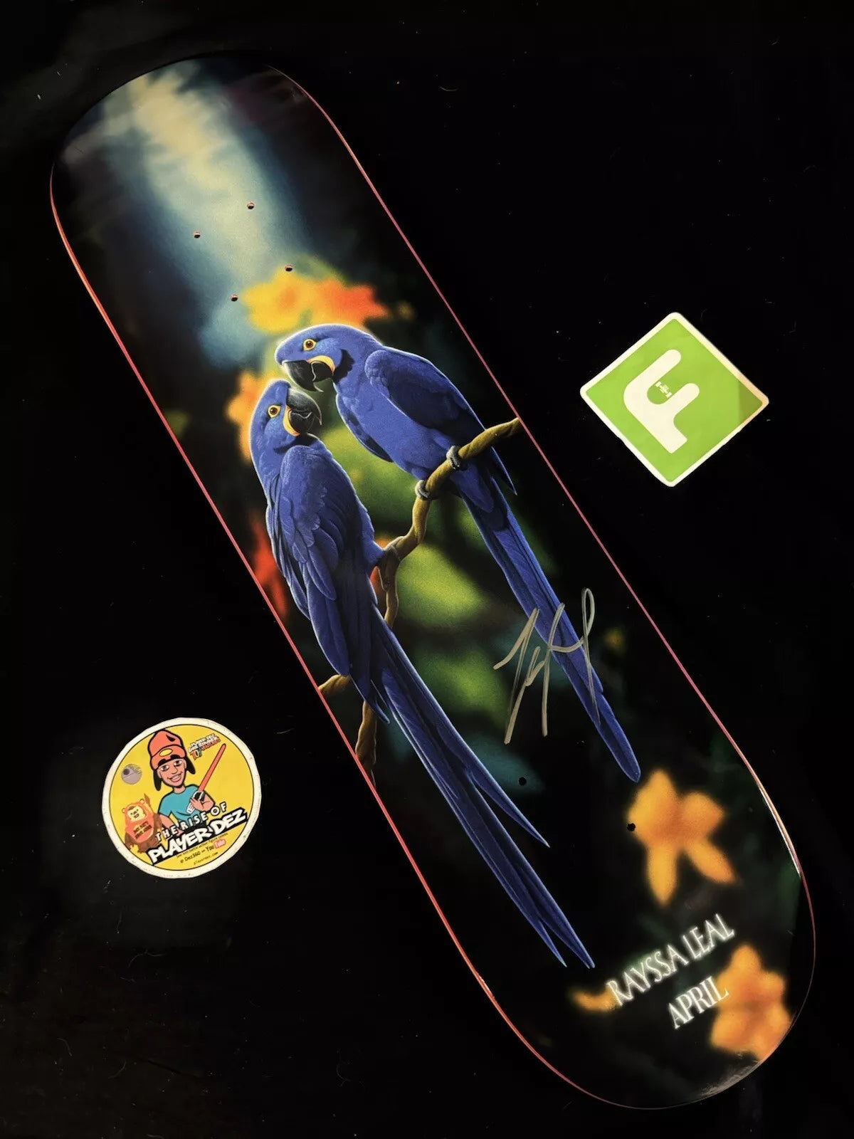 Yuto Horigome Signed Rayssa Leal Macaw April Autographed Skateboard Deck