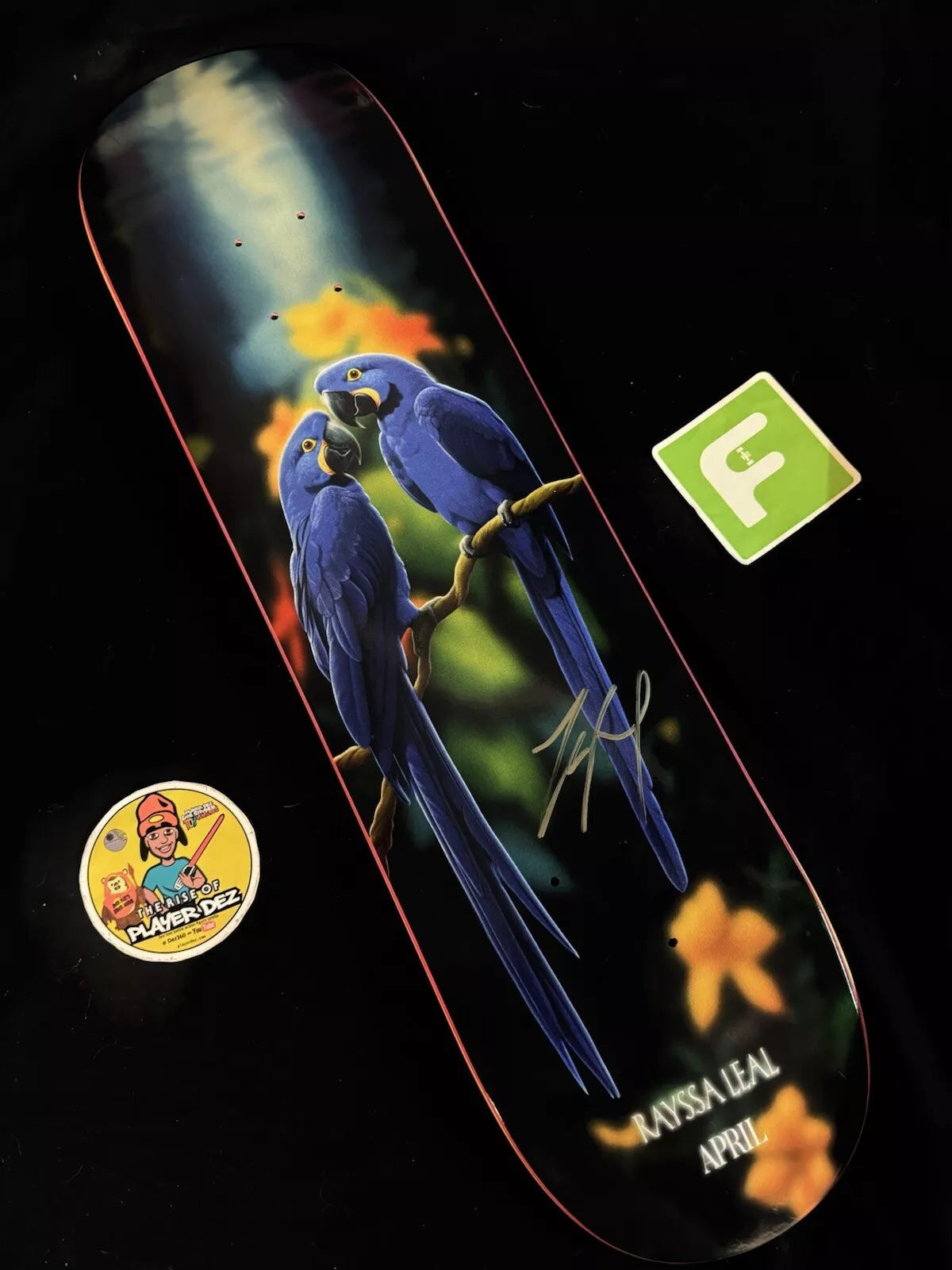 Yuto Horigome Signed Rayssa Leal Macaw April Autographed Skateboard Deck