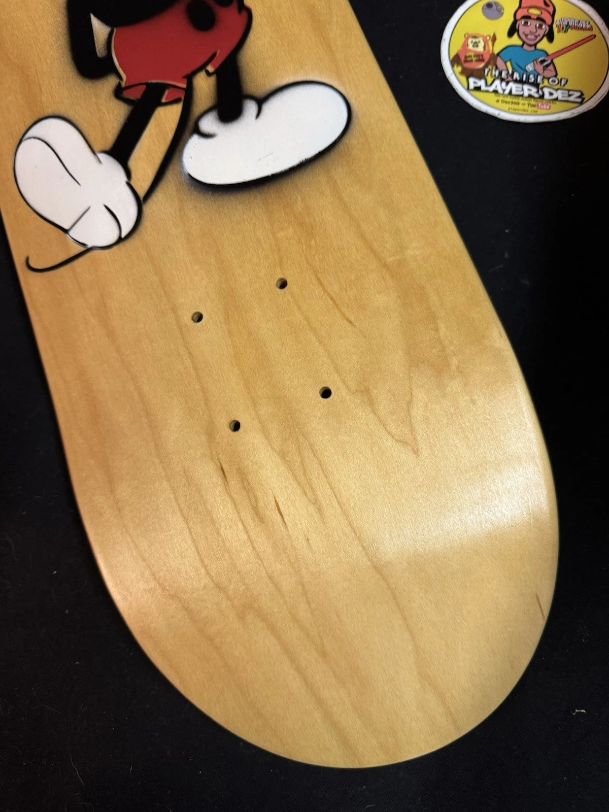 Jim Greco Signed Mickey Mouse Autographed Skateboard Deck Natural Hammers Sprayed