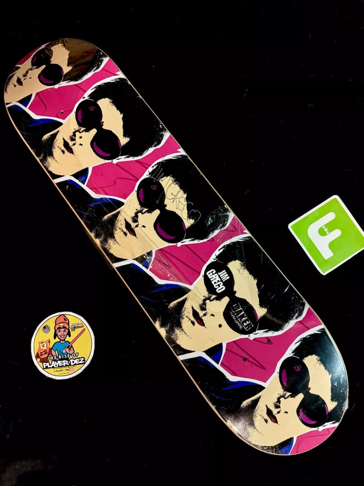 Jim Greco Signed Pop Art Baker Autographed Skateboard Deck