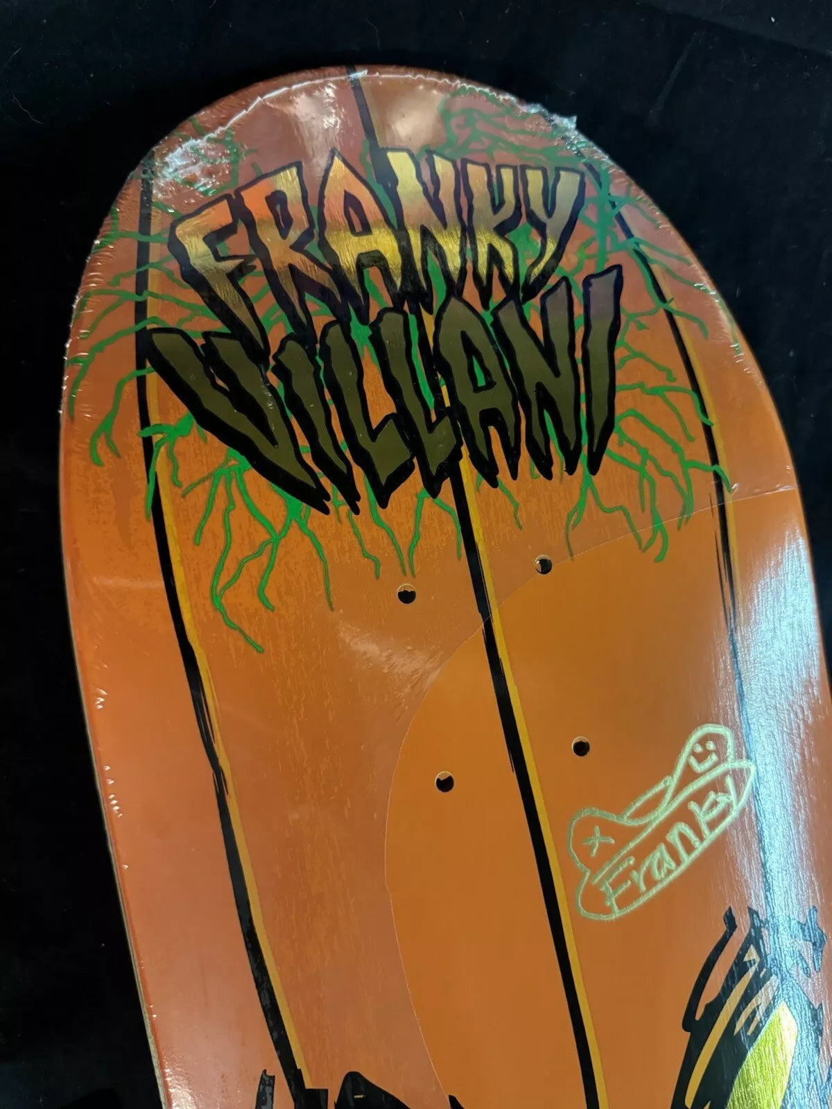 Franky Villani Signed Primitive FOS Pumpking Autographed Skateboard Deck Halloween Egg