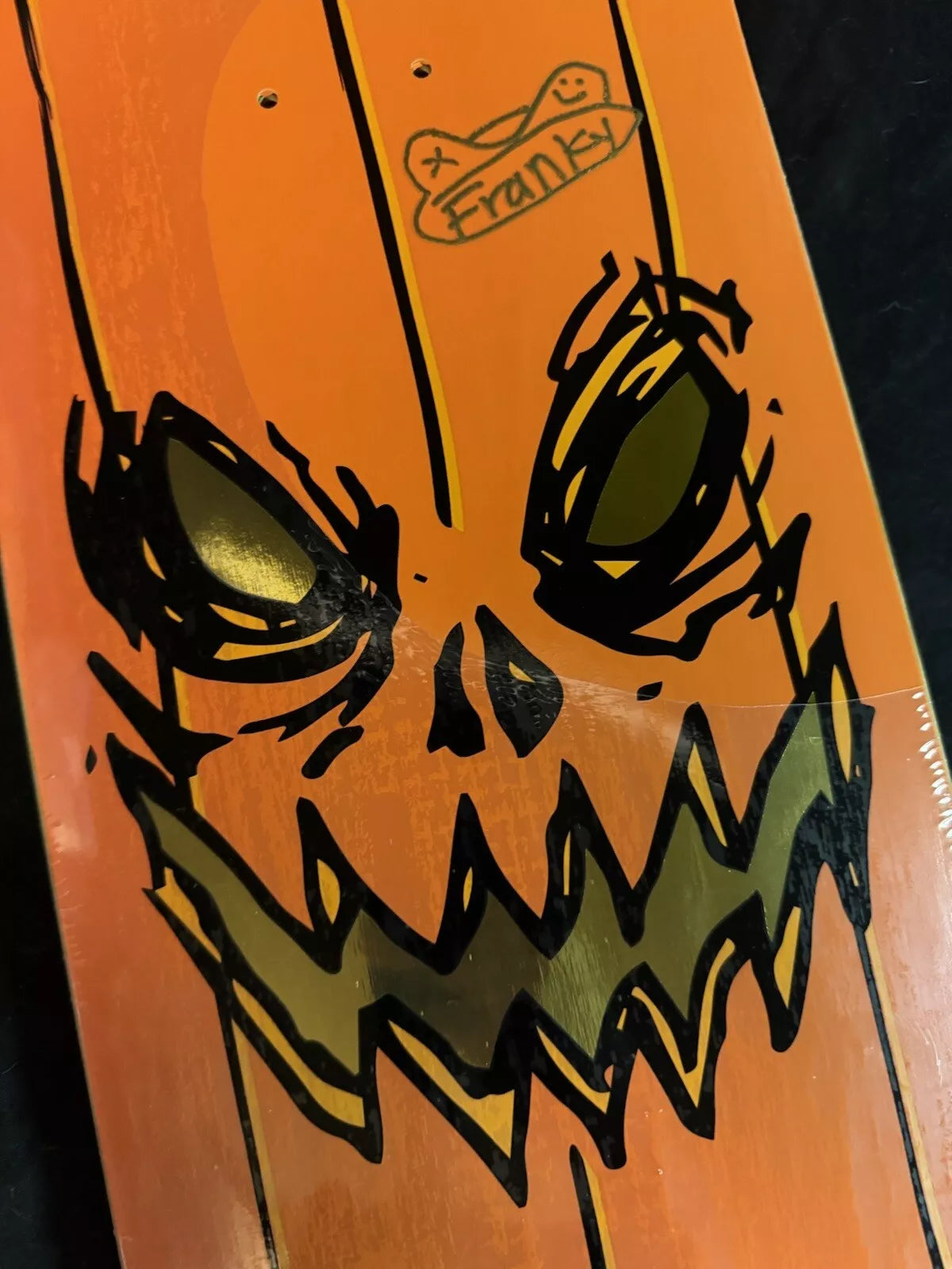 Franky Villani Signed Primitive FOS Pumpking Autographed Skateboard Deck Halloween Egg