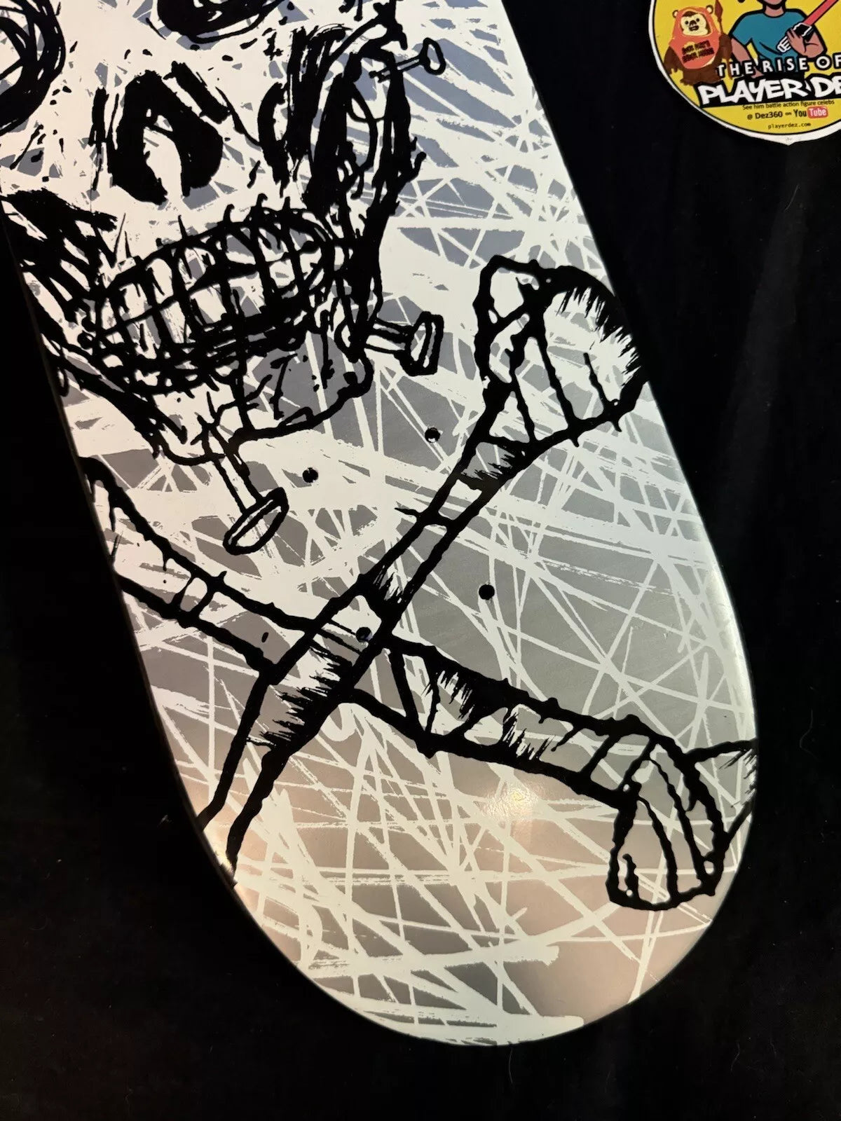 FOS Signed Graphic Zero Autographed Skateboard Deck Jon Allie 2007 Punk Skull
