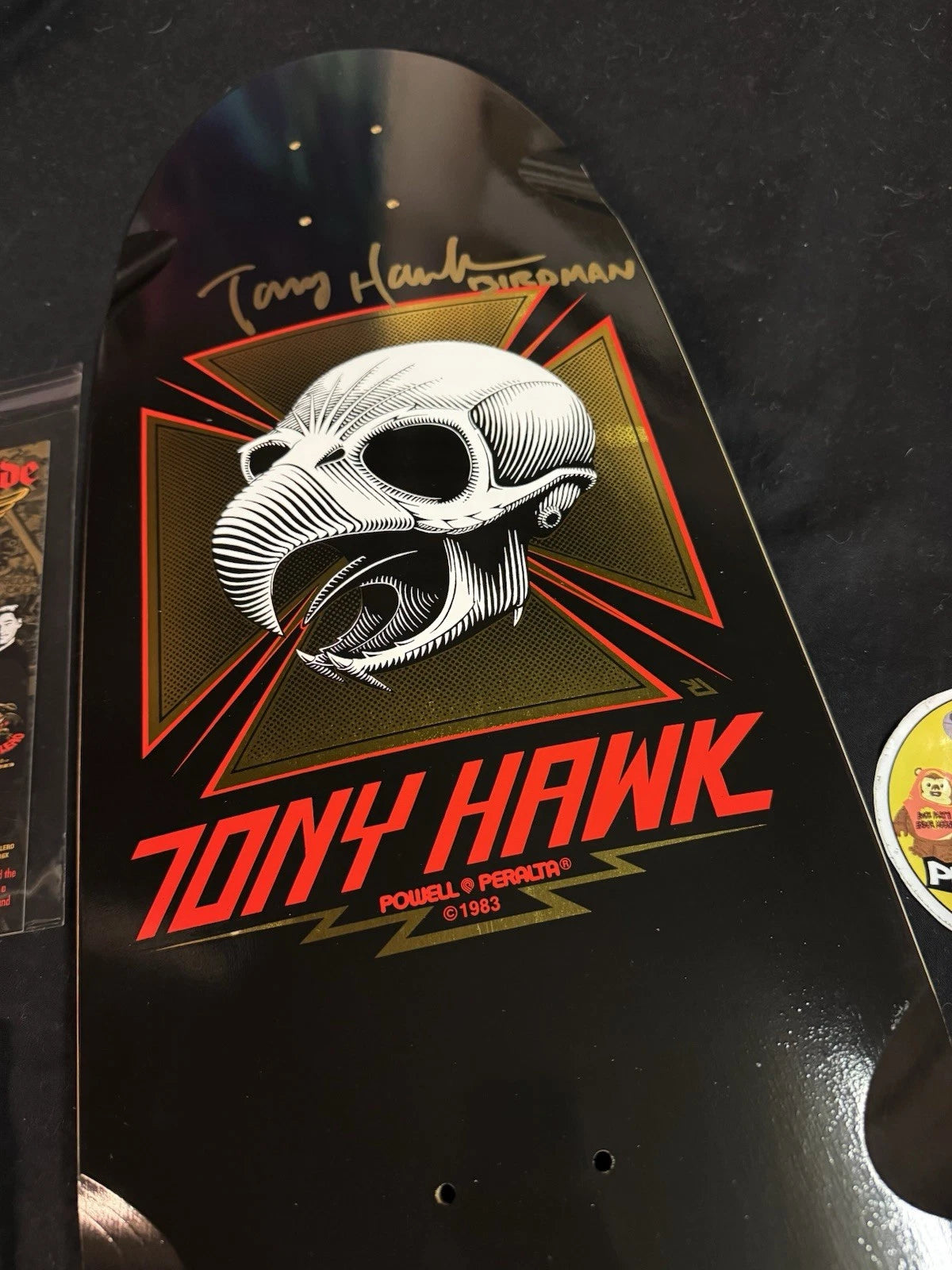 Tony Hawk Signed Gold Series 16 Autographed Skateboard Deck Bones Brigade Powell Peralta