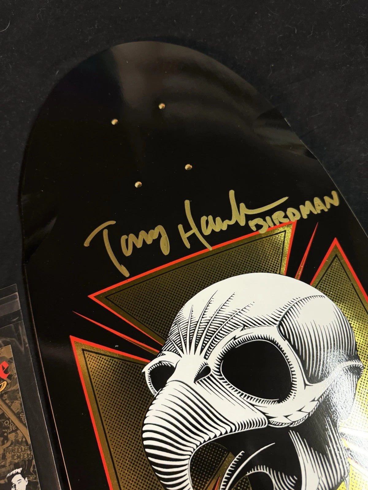 Tony Hawk Signed Gold Series 16 Autographed Skateboard Deck Bones Brigade Powell Peralta