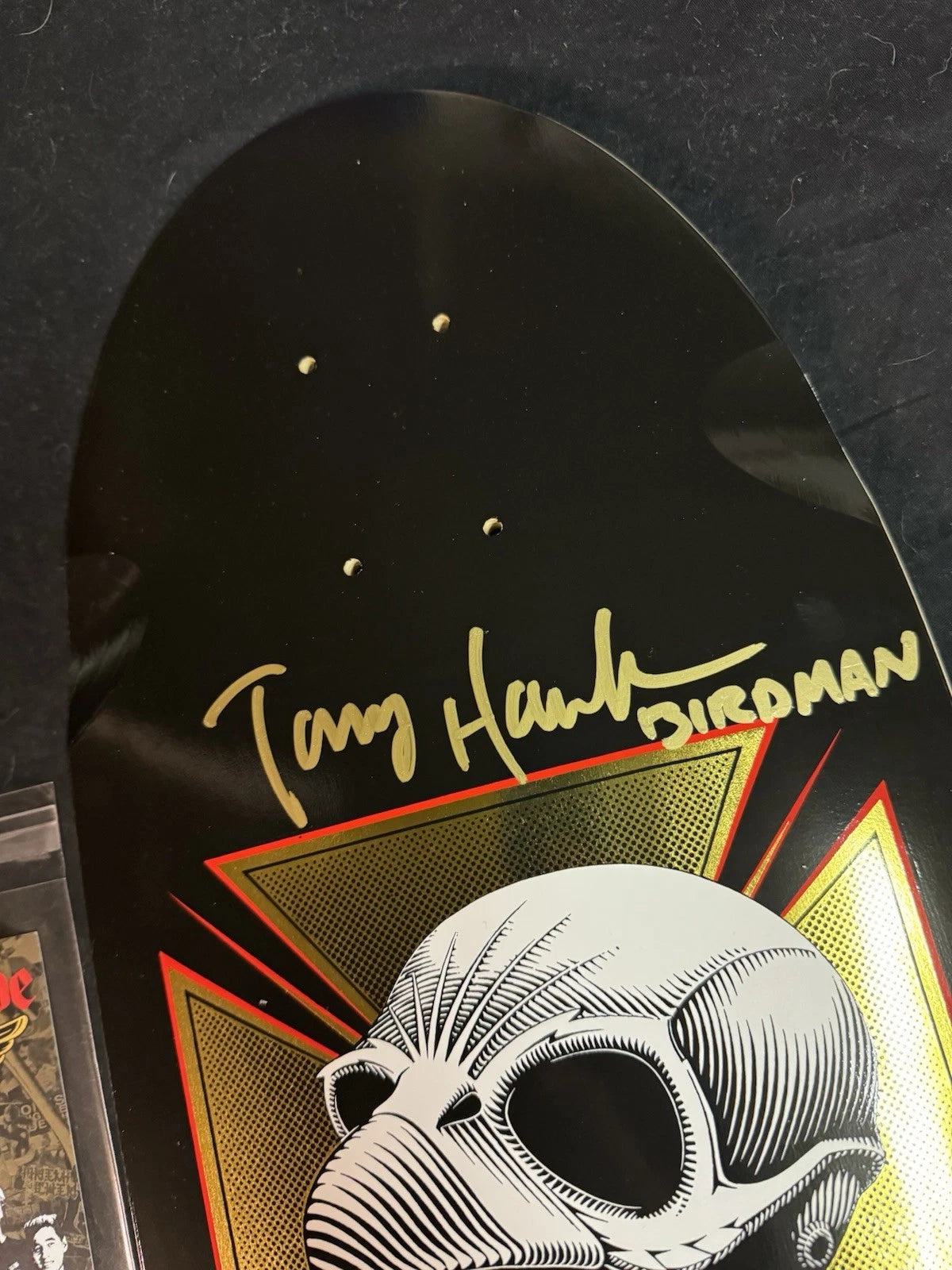Tony Hawk Signed Gold Series 16 Autographed Skateboard Deck Bones Brigade Powell Peralta