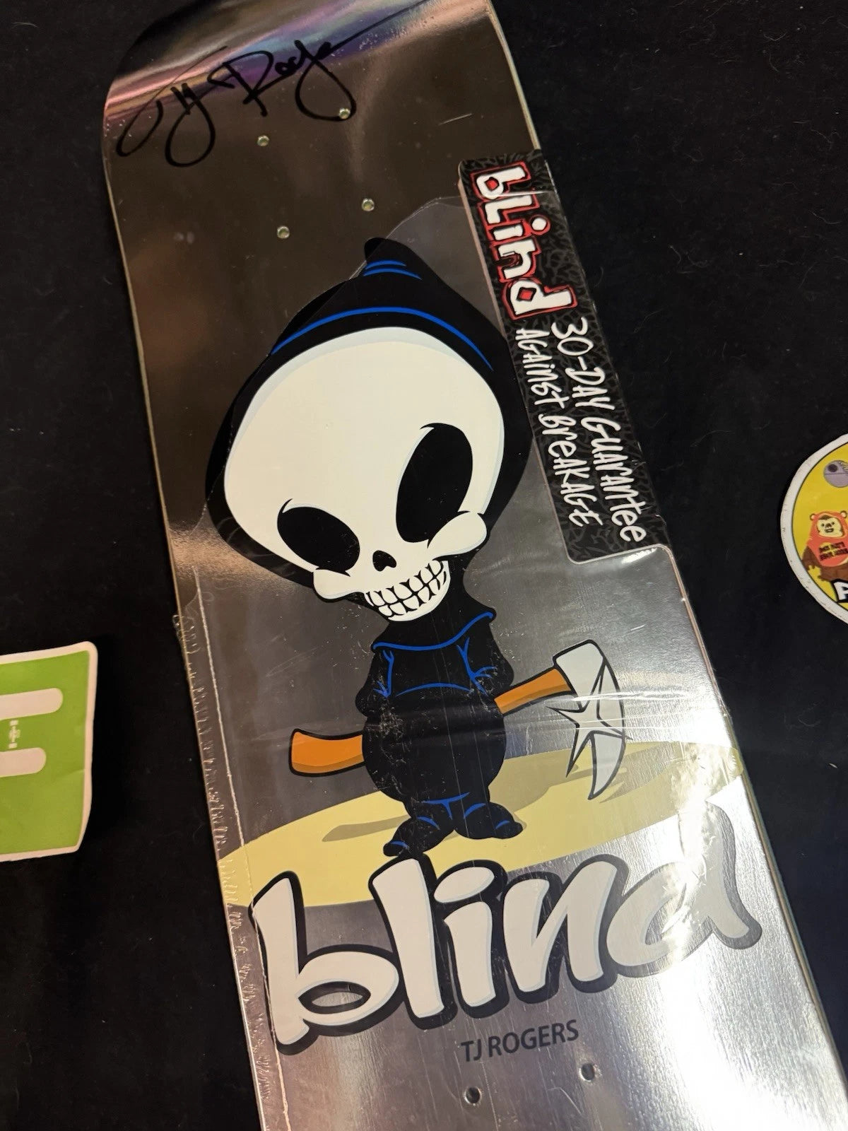 TJ Rogers Signed Chrome Foil Blind Reaper Autographed Skateboard Deck