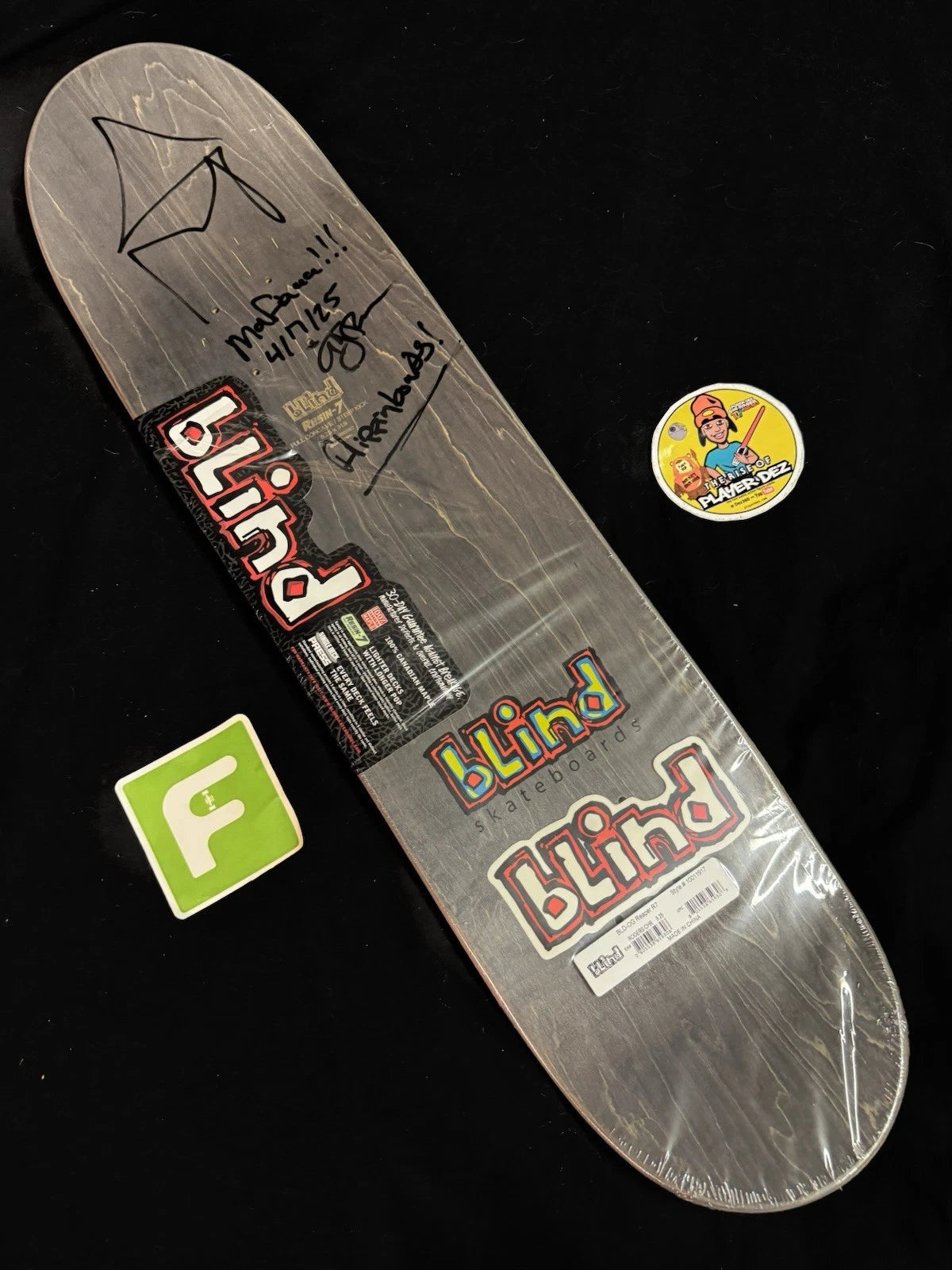 TJ Rogers Signed Chrome Foil Blind Reaper Autographed Skateboard Deck