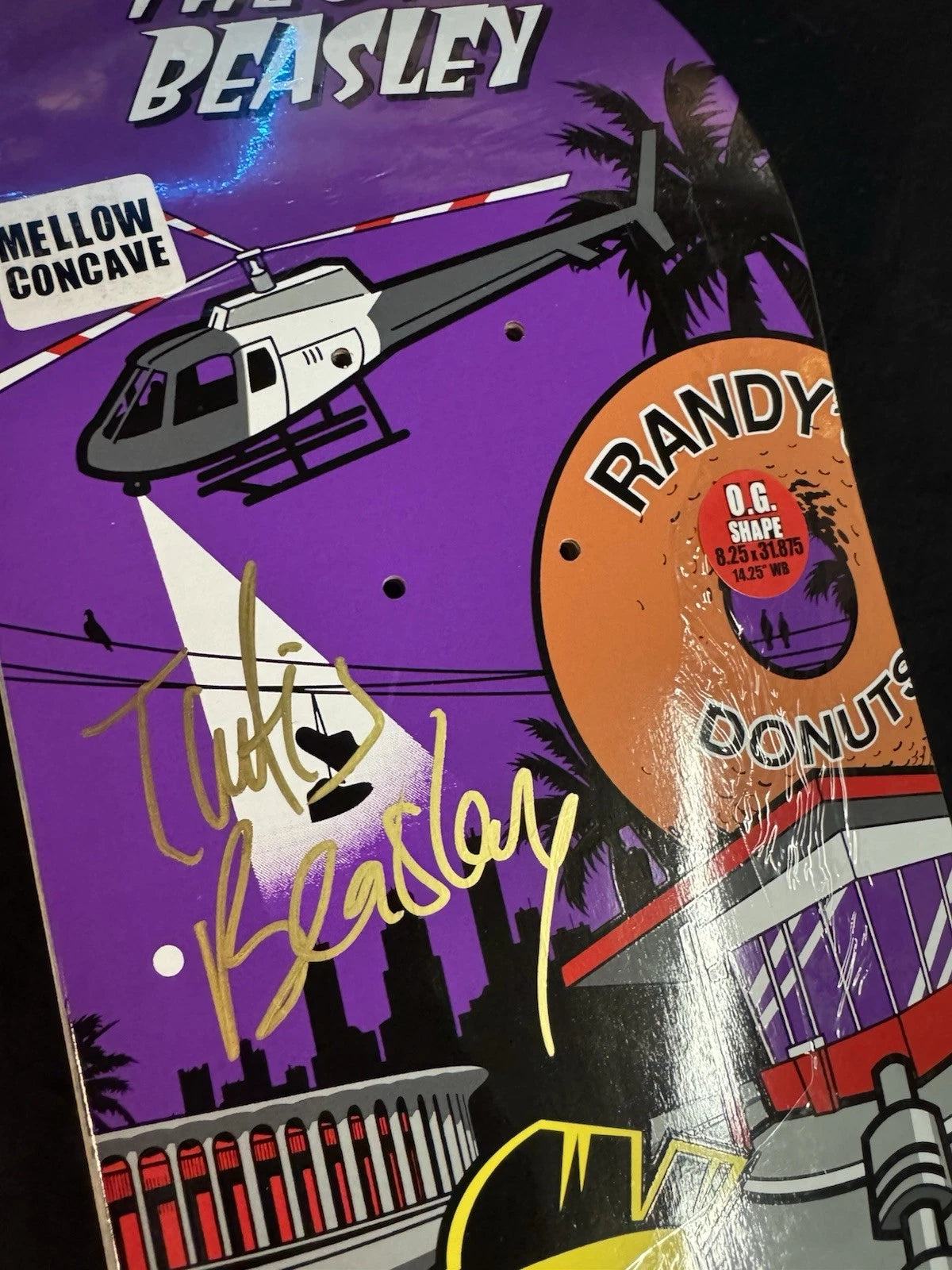 Theotis Beasley Signed Marvin Martian Looney Tunes Baker Autographed Skateboard Deck