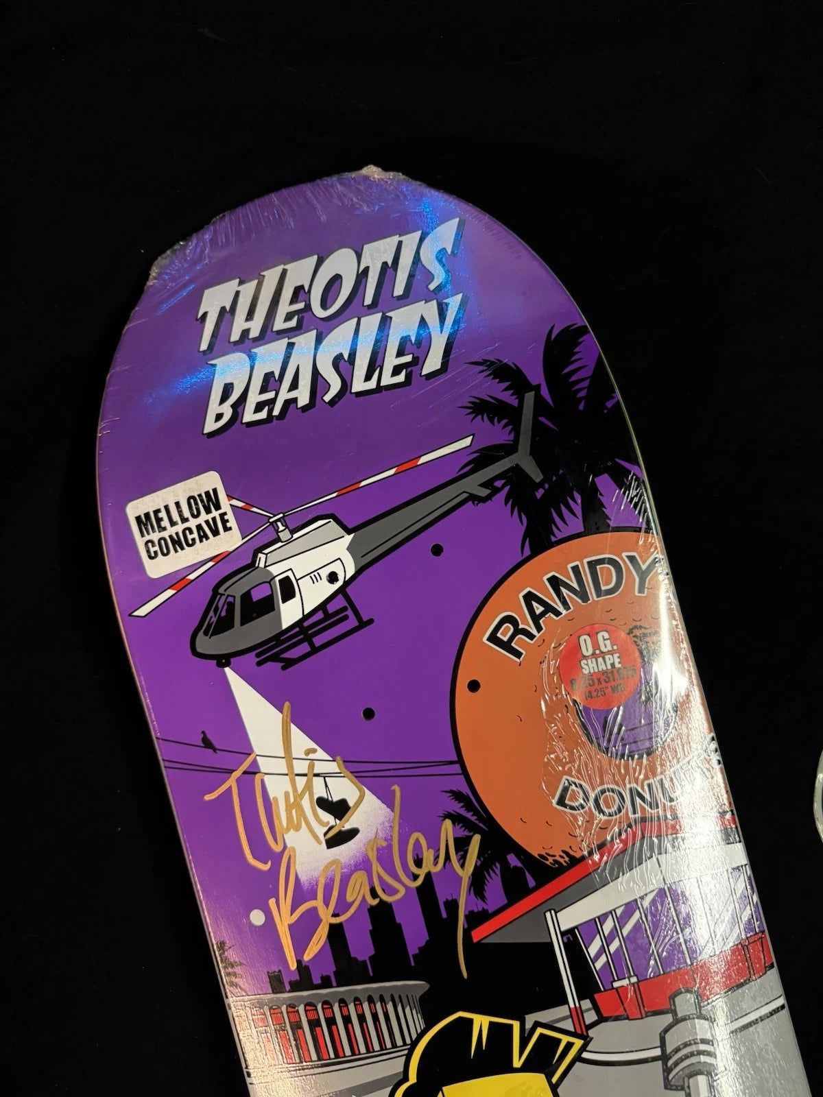 Theotis Beasley Signed Marvin Martian Looney Tunes Baker Autographed Skateboard Deck