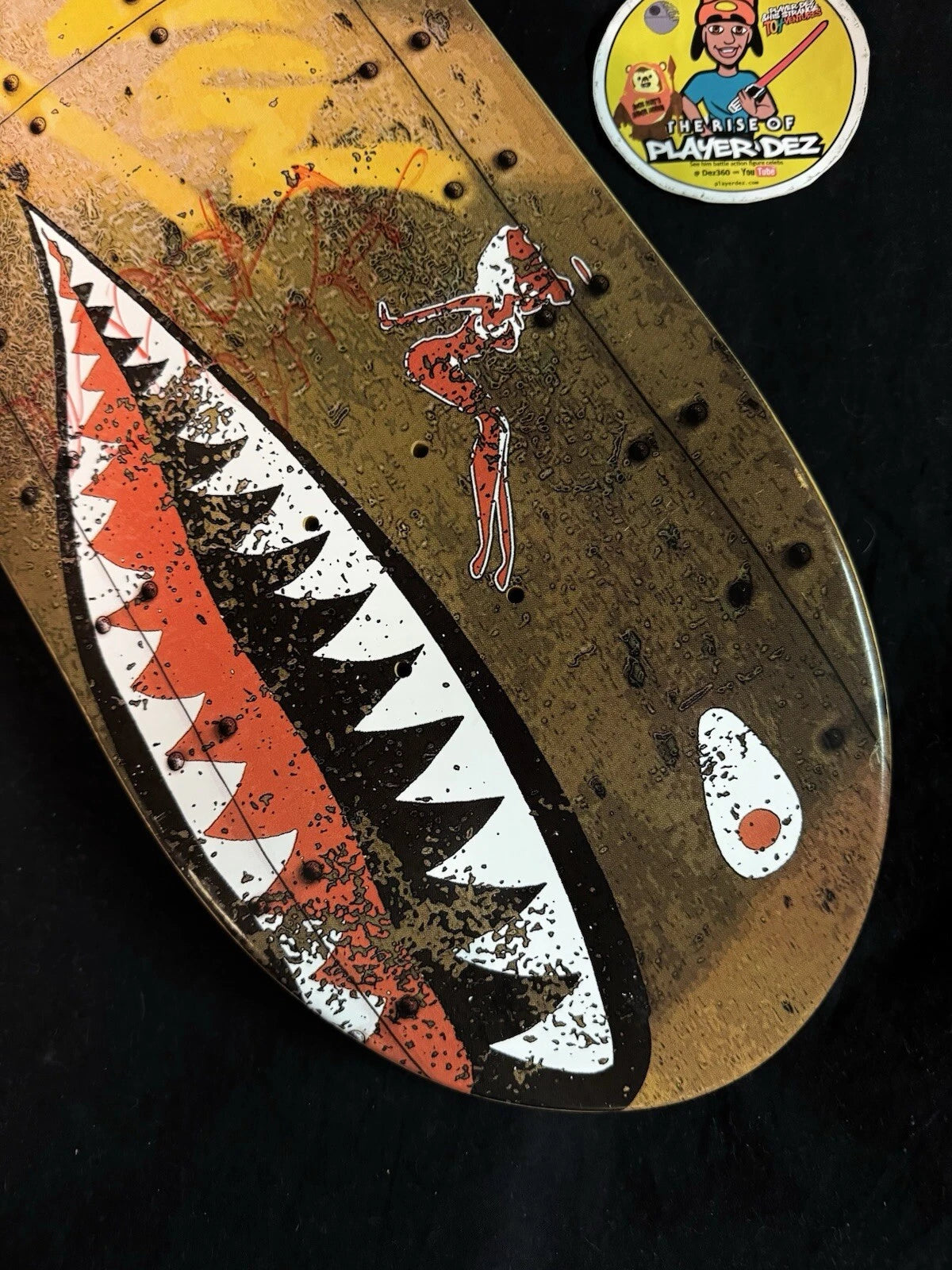 Signed Tony Alva Shark Missile Bomb Autographed Skateboard Deck
