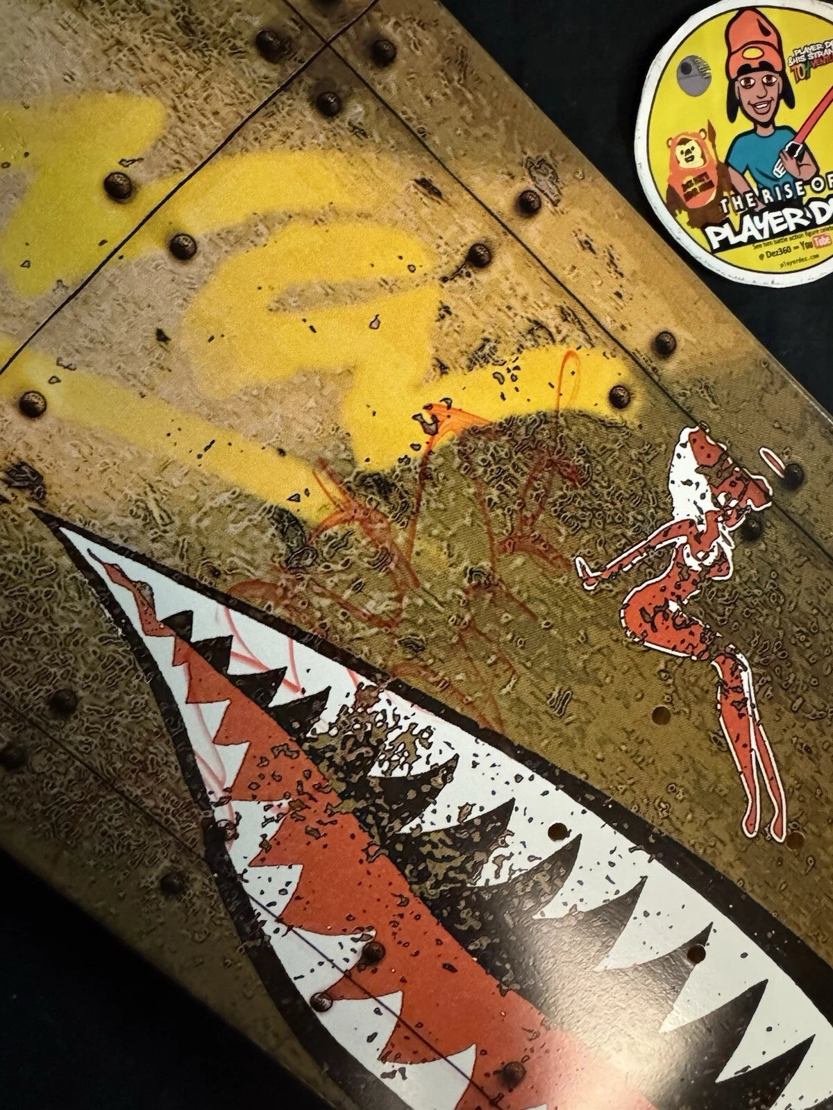 Signed Tony Alva Shark Missile Bomb Autographed Skateboard Deck