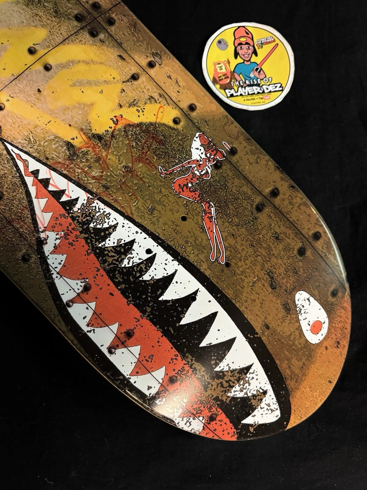 Signed Tony Alva Shark Missile Bomb Autographed Skateboard Deck