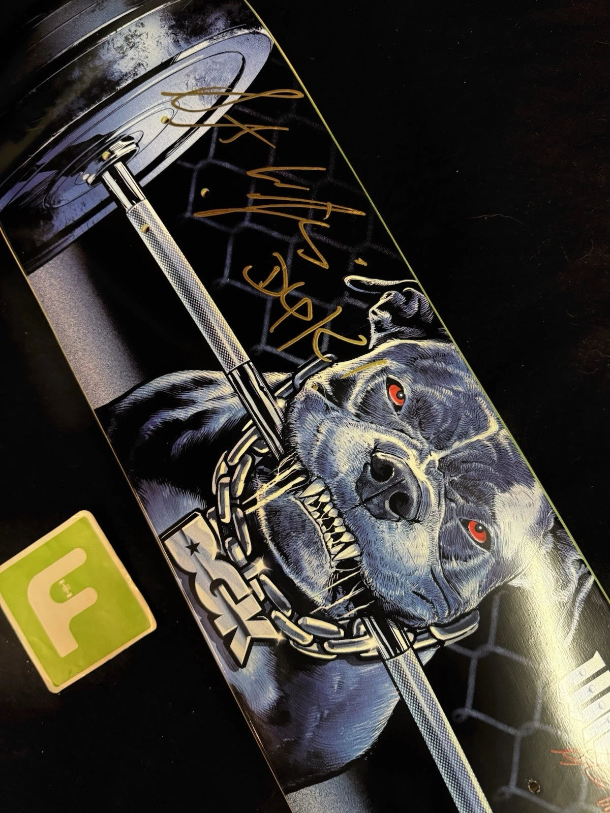 Signed Stevie Williams Caged Dog DGK Skateboard Deck Dirty Ghetto Kids